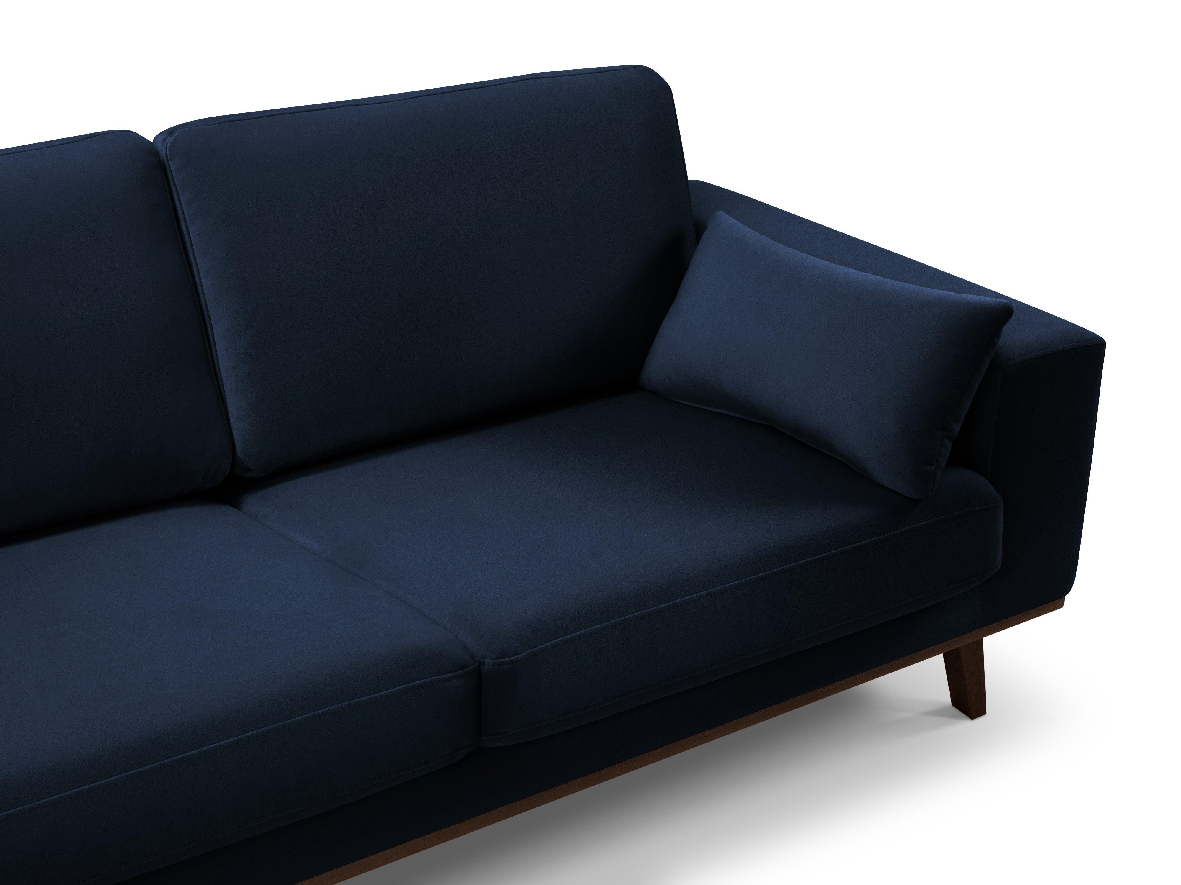 Narożnik aksamitny lewostronny HEBE granat królewski Mazzini Sofas Eye on Design