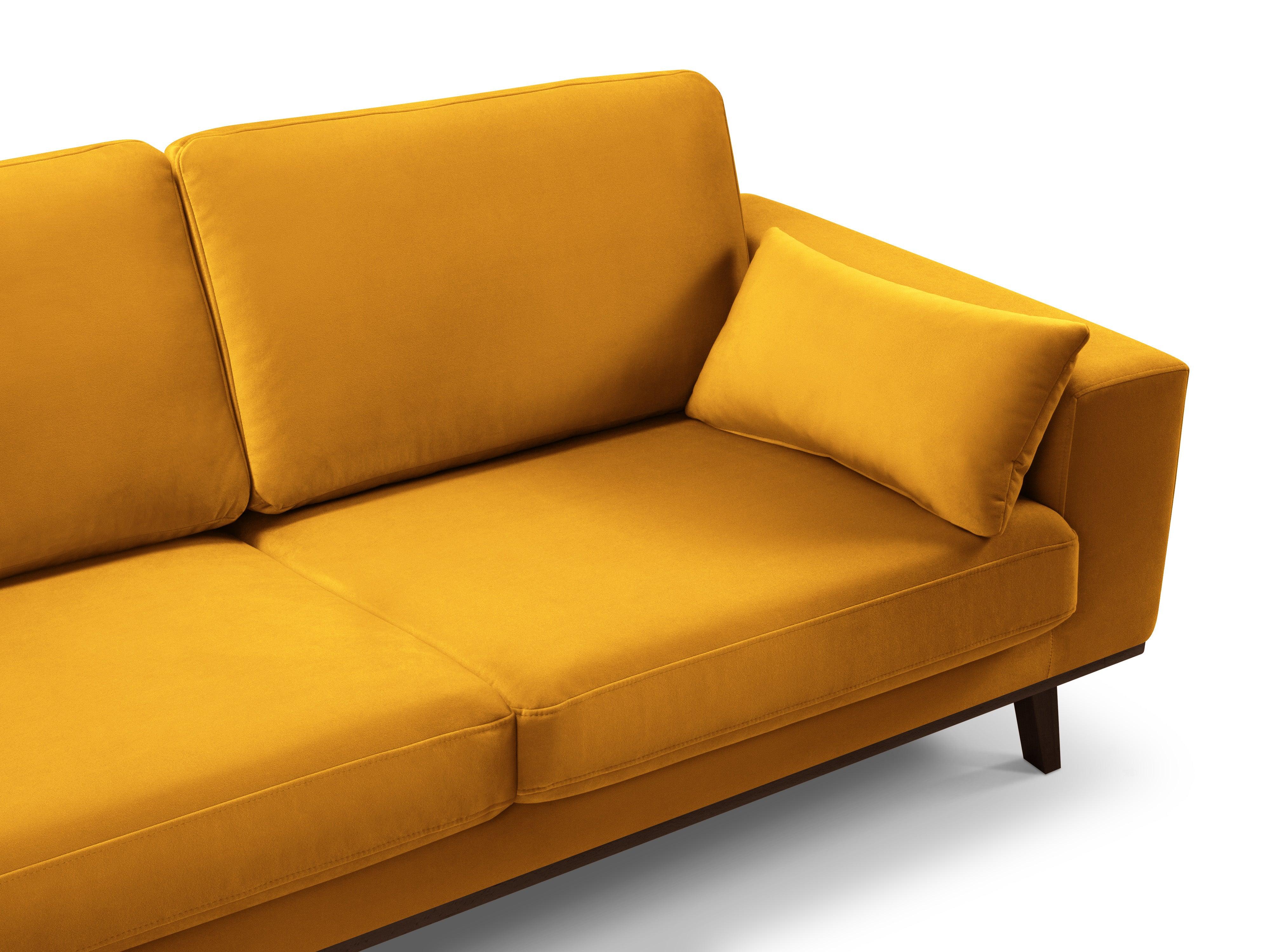 Narożnik aksamitny lewostronny HEBE żółty Mazzini Sofas Eye on Design