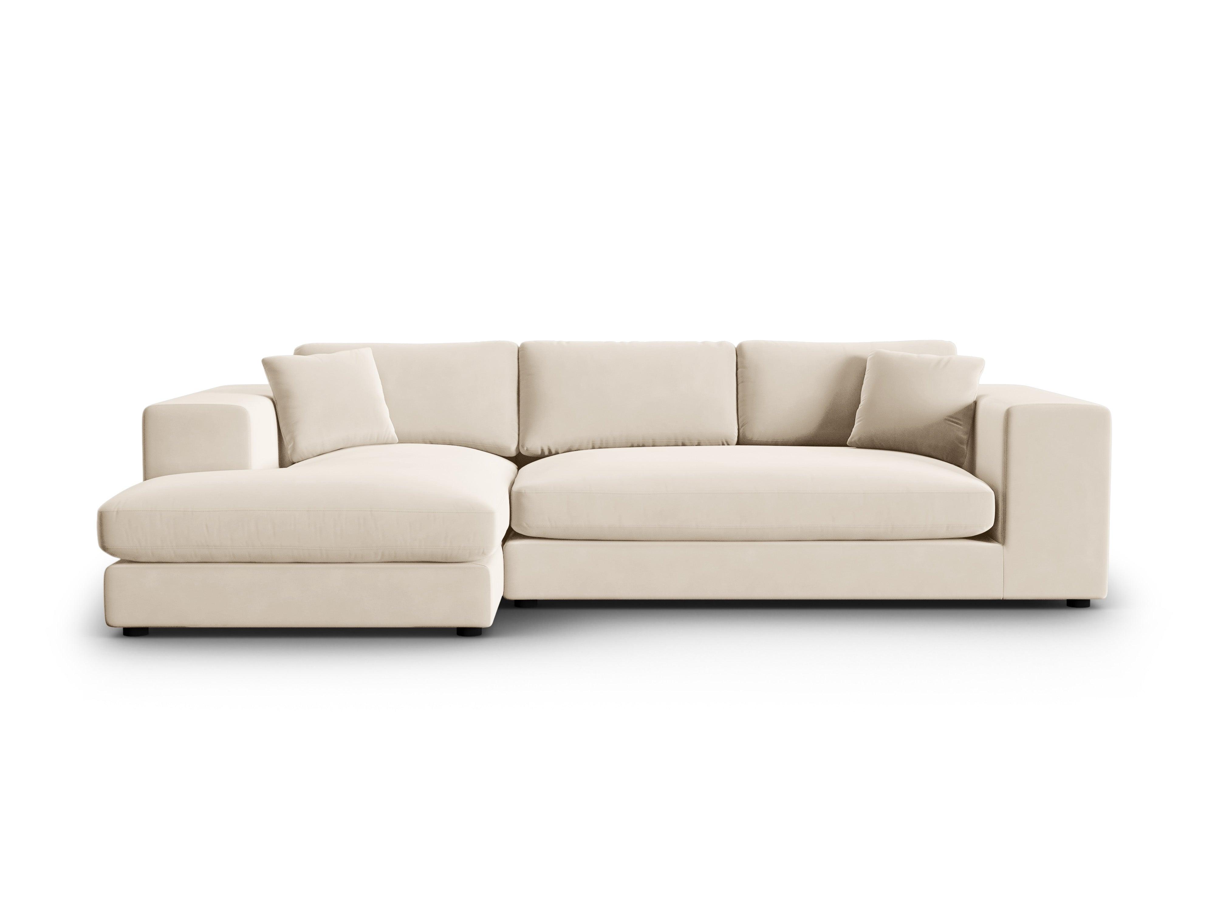 Narożnik aksamitny lewostronny TENDANCE beżowy CXL by Christian Lacroix Eye on Design