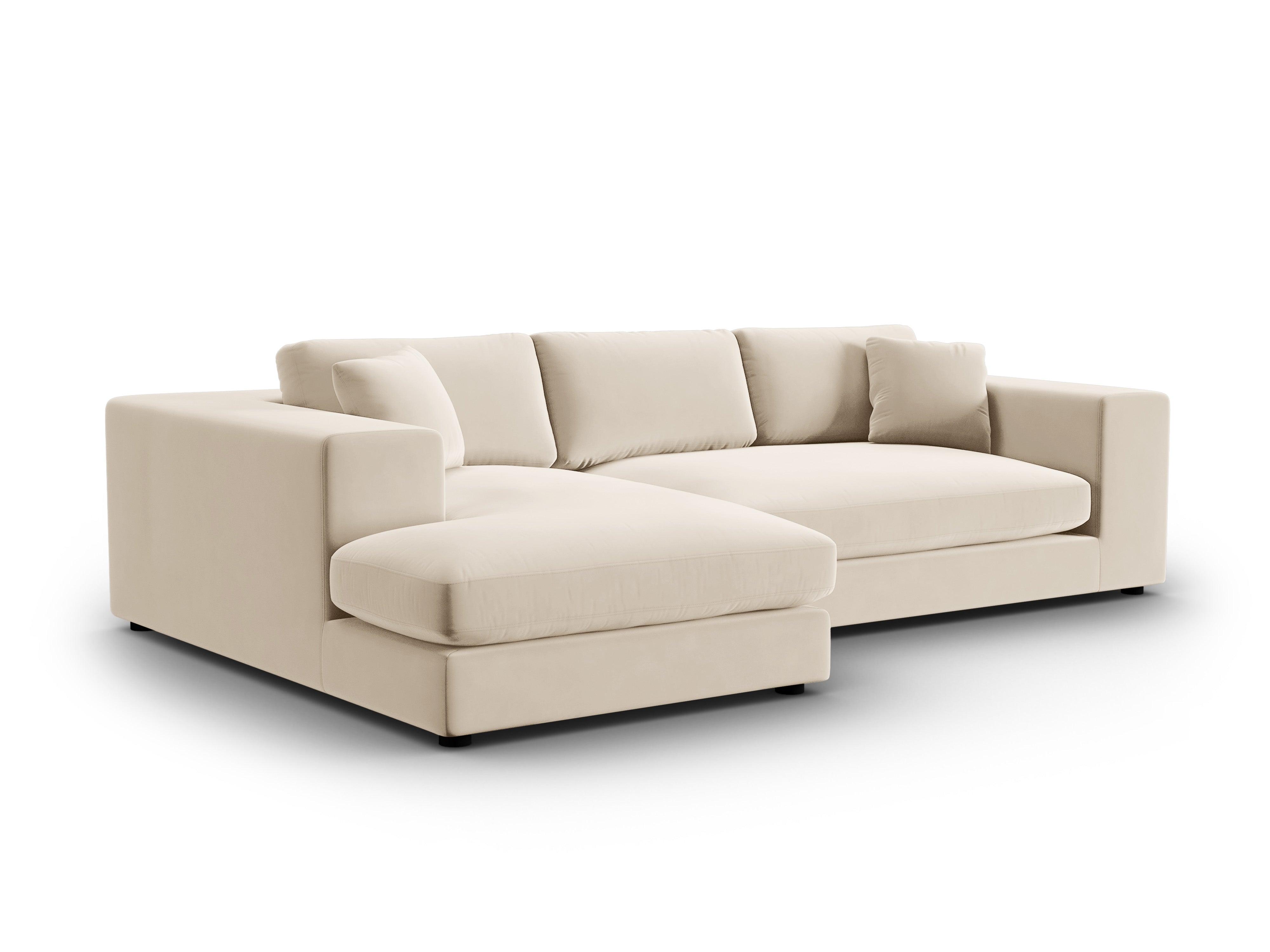 Narożnik aksamitny lewostronny TENDANCE beżowy CXL by Christian Lacroix Eye on Design