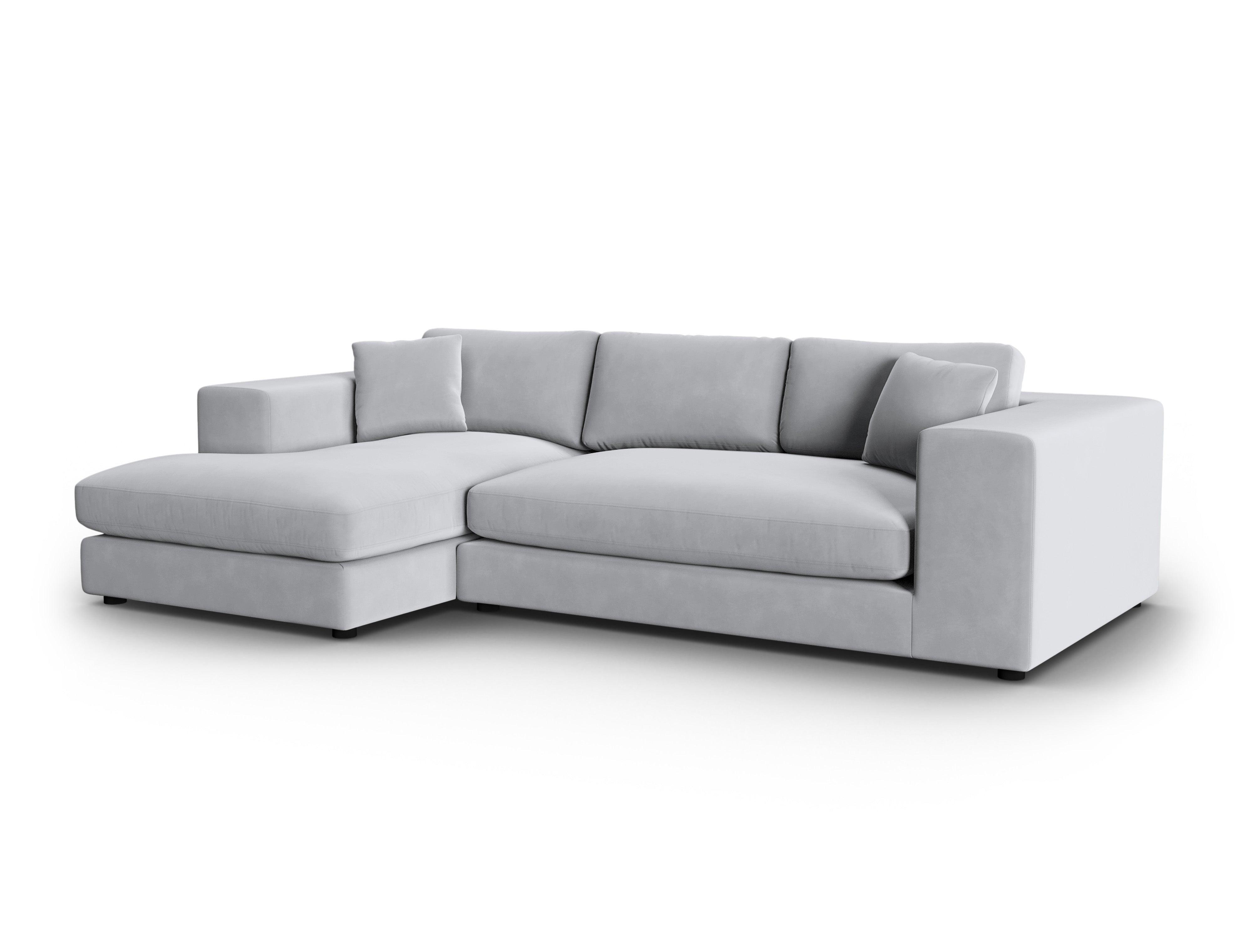 Narożnik aksamitny lewostronny TENDANCE jasnoszary CXL by Christian Lacroix Eye on Design