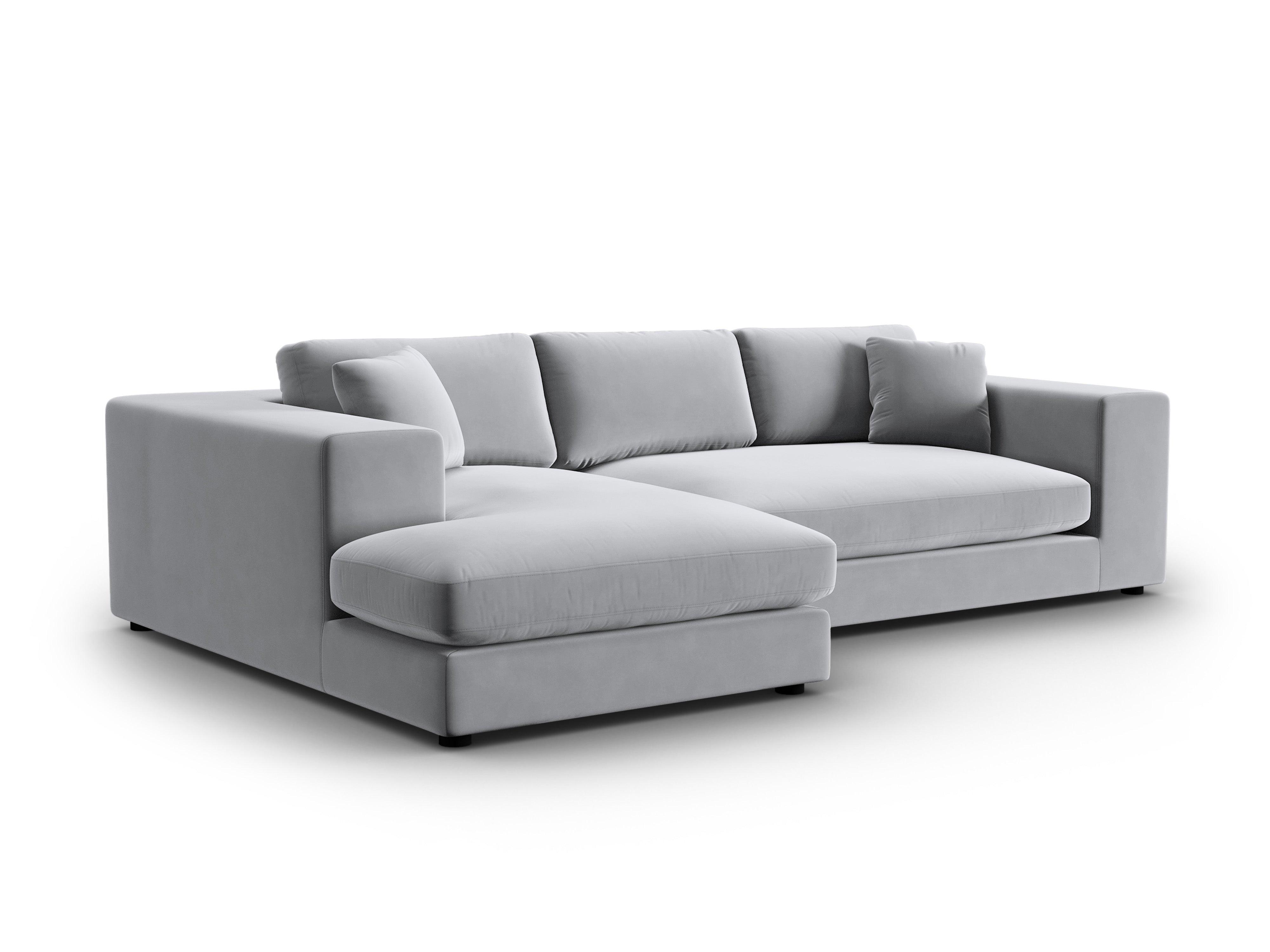 Narożnik aksamitny lewostronny TENDANCE jasnoszary CXL by Christian Lacroix Eye on Design