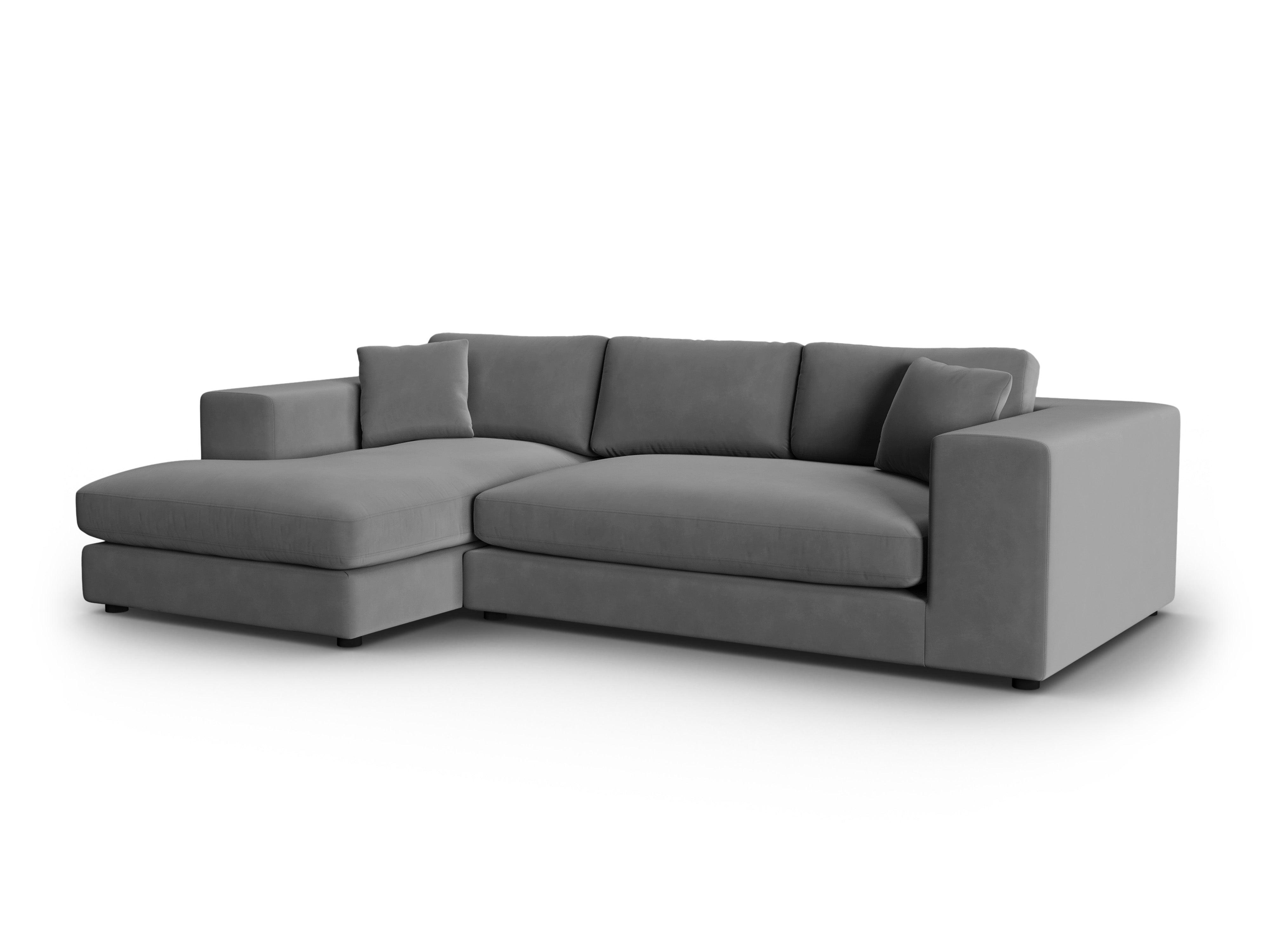 Narożnik aksamitny lewostronny TENDANCE szary CXL by Christian Lacroix Eye on Design