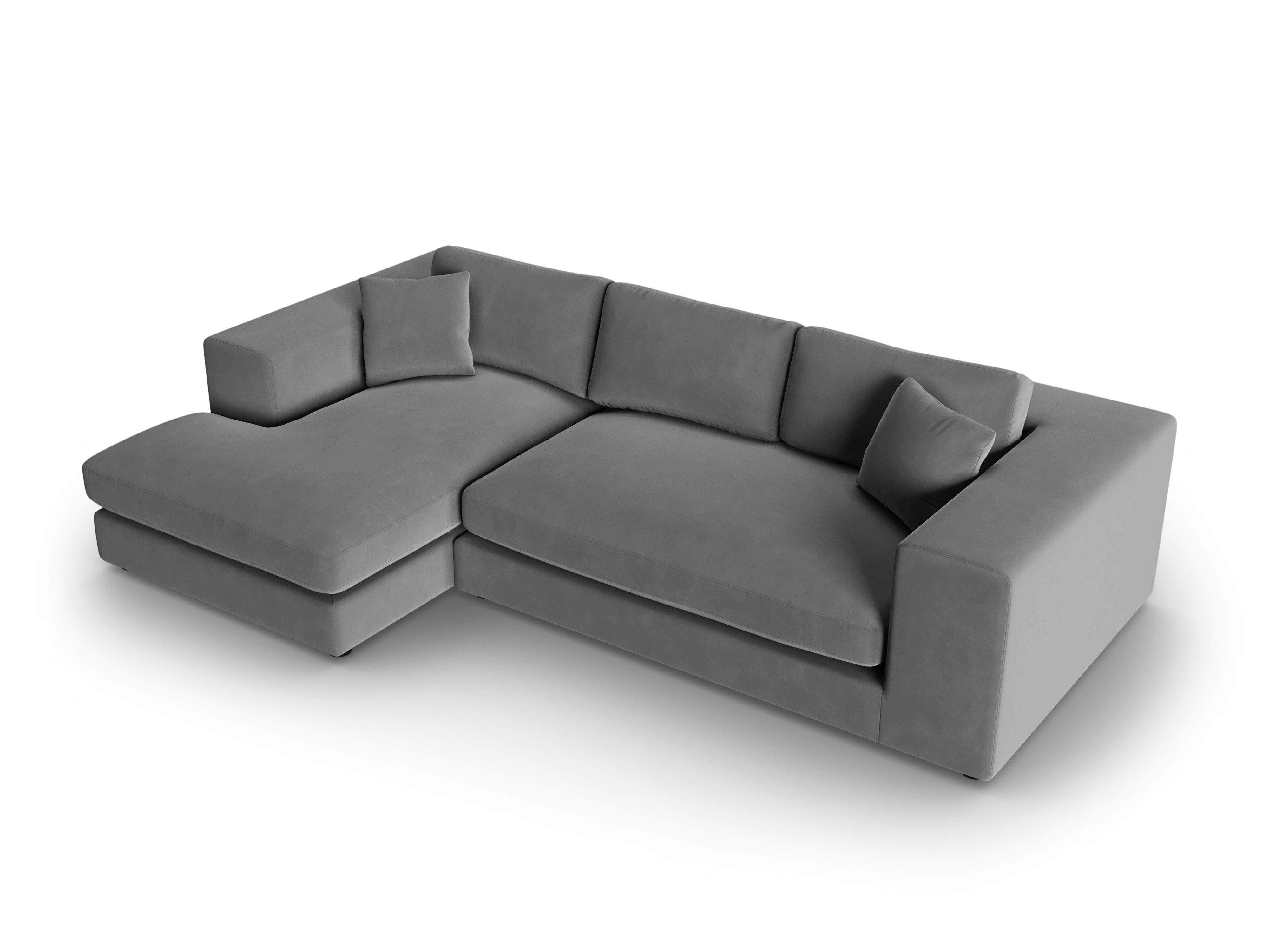 Narożnik aksamitny lewostronny TENDANCE szary CXL by Christian Lacroix Eye on Design