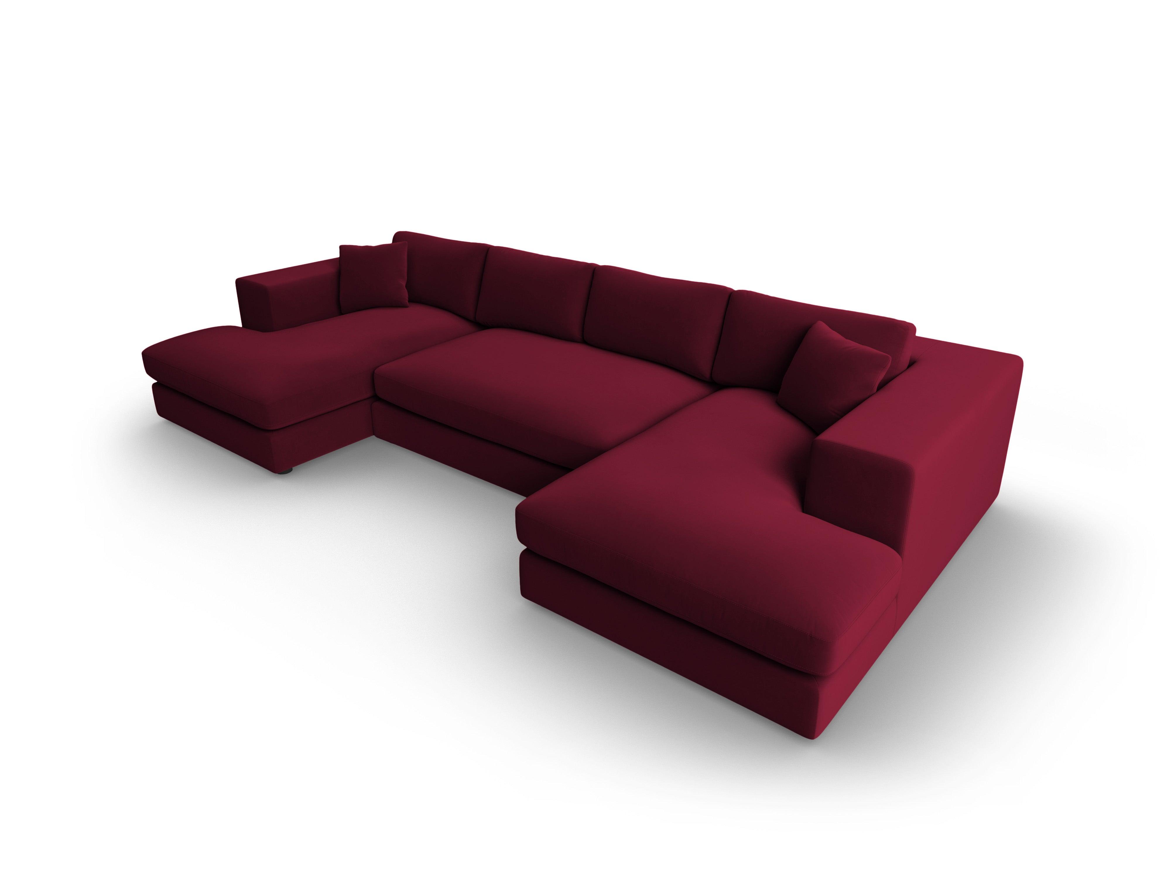 Narożnik aksamitny panoramiczny TENDANCE bordowy CXL by Christian Lacroix Eye on Design