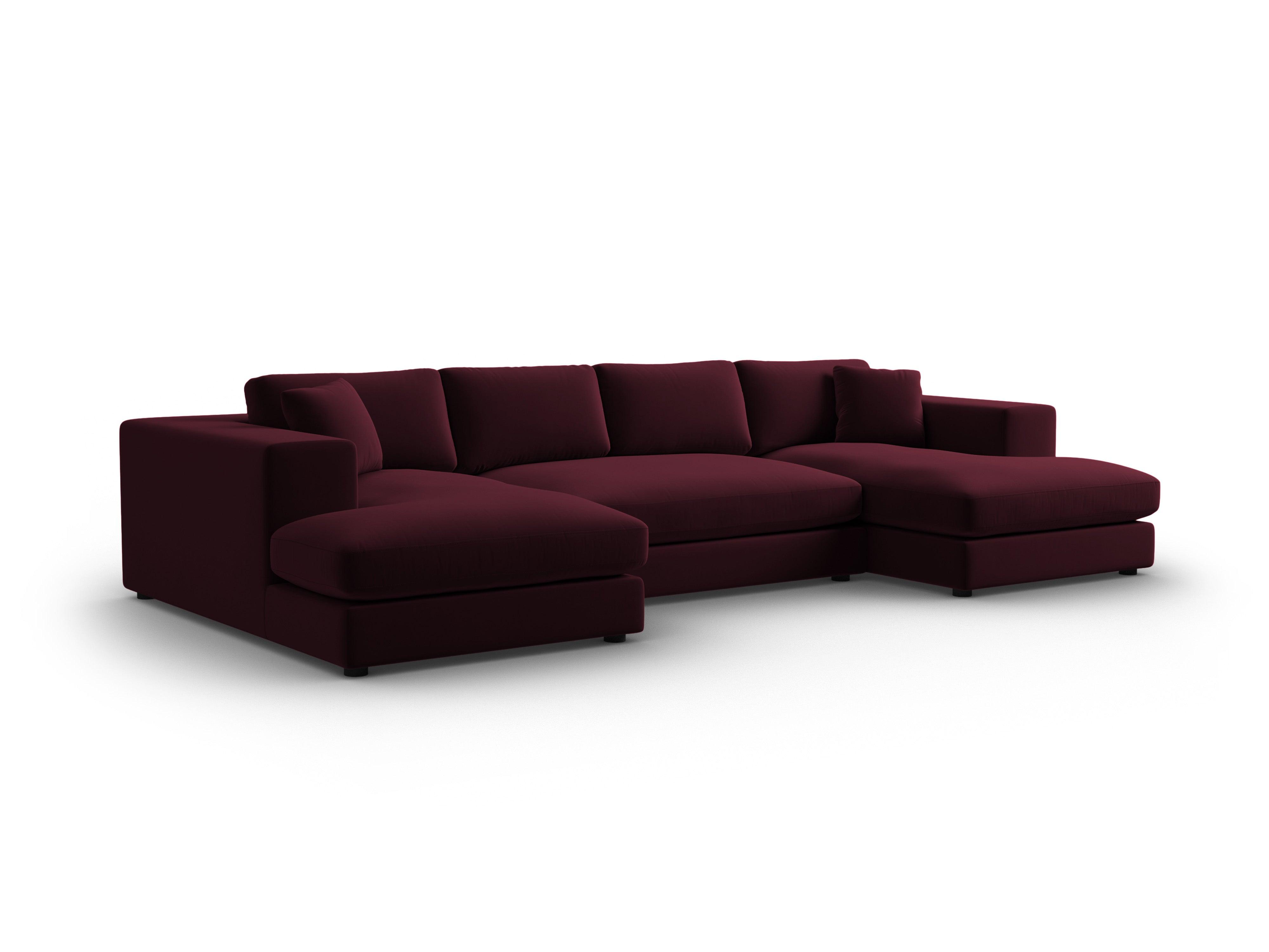 Narożnik aksamitny panoramiczny TENDANCE burgundowy CXL by Christian Lacroix Eye on Design