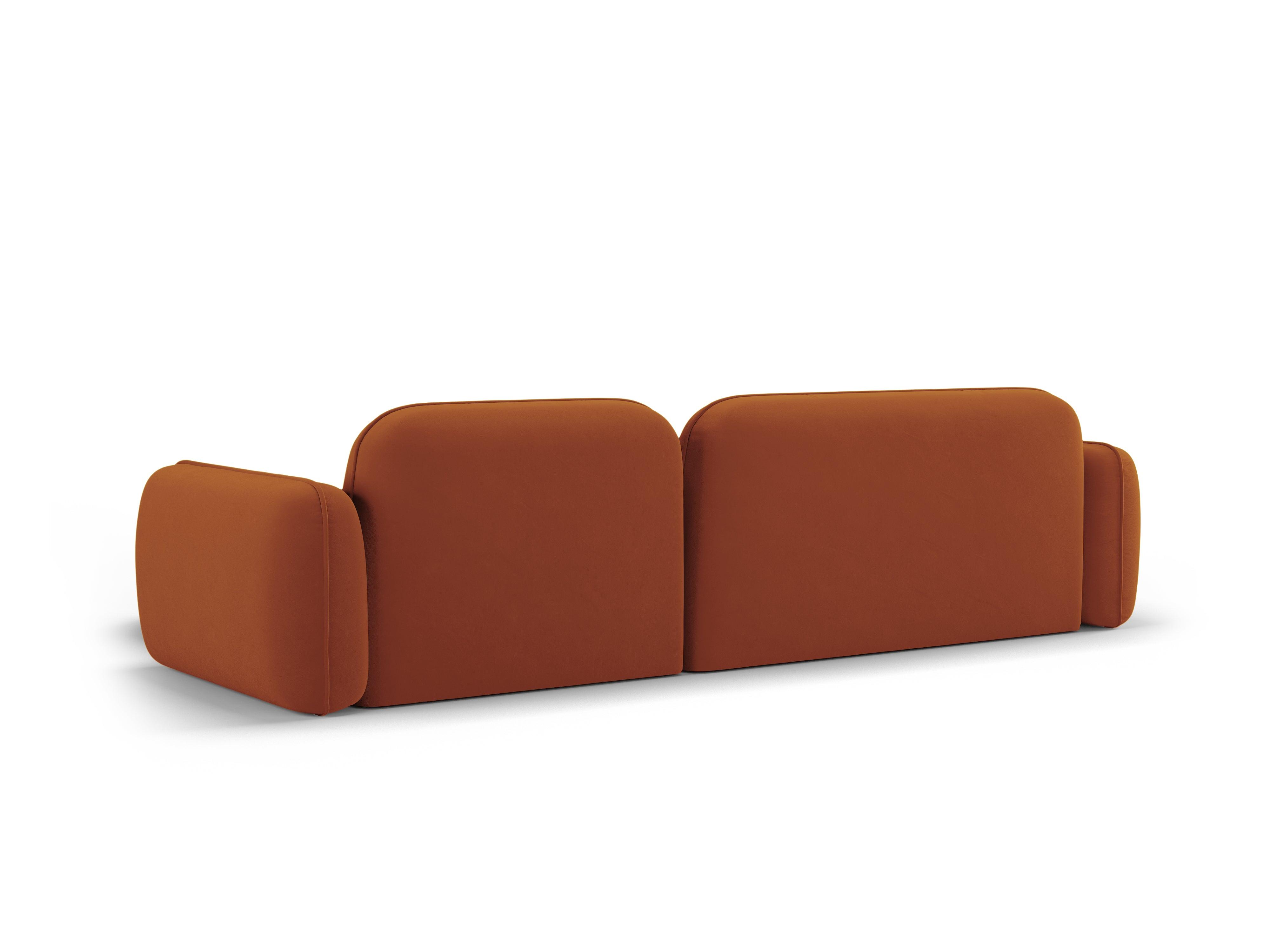 Narożnik modułowy aksamitny prawostronny 3,5-osobowy SYDNEY terracotta Cosmopolitan Design Eye on Design