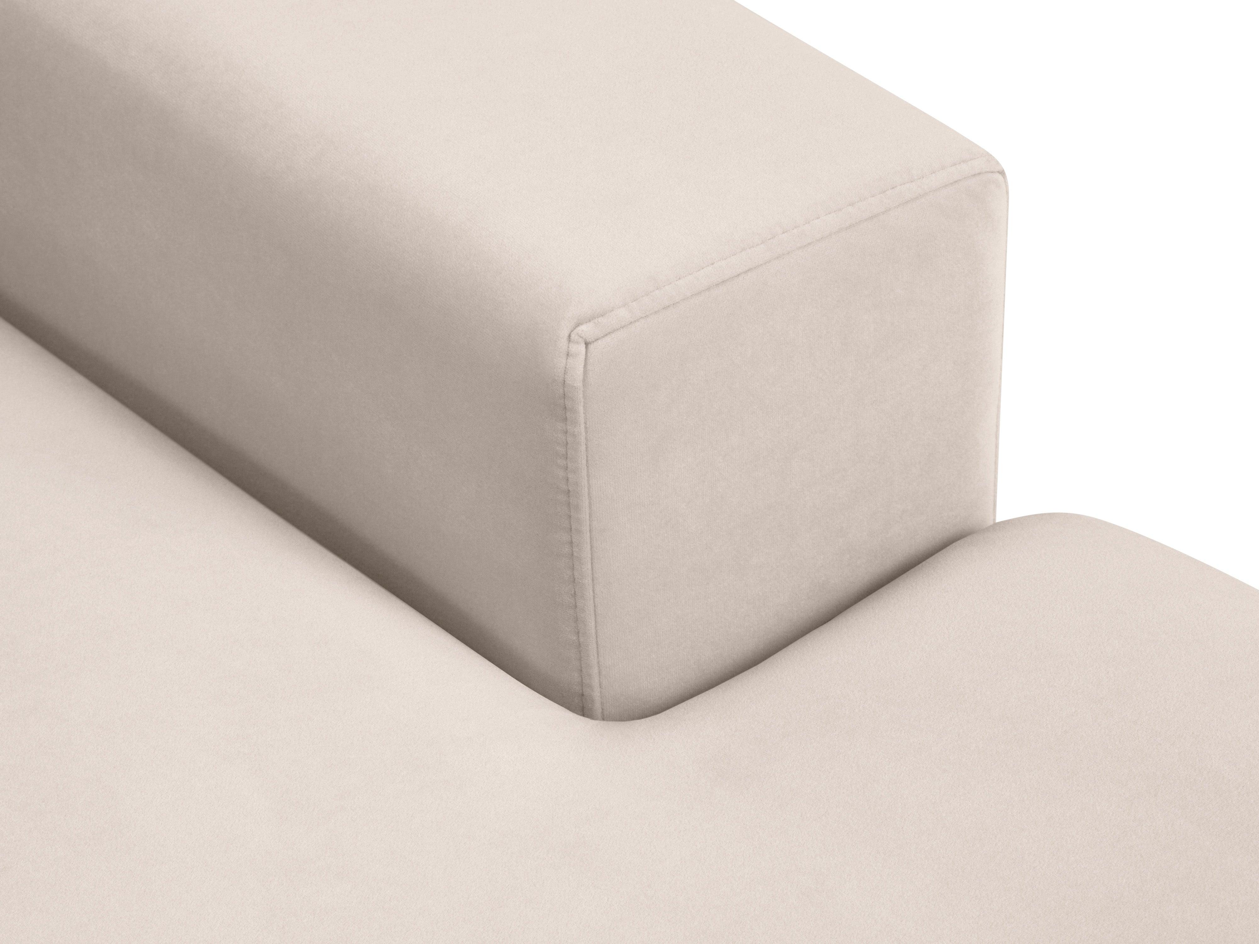 Narożnik aksamitny prawostronny HEBE beżowy Mazzini Sofas Eye on Design