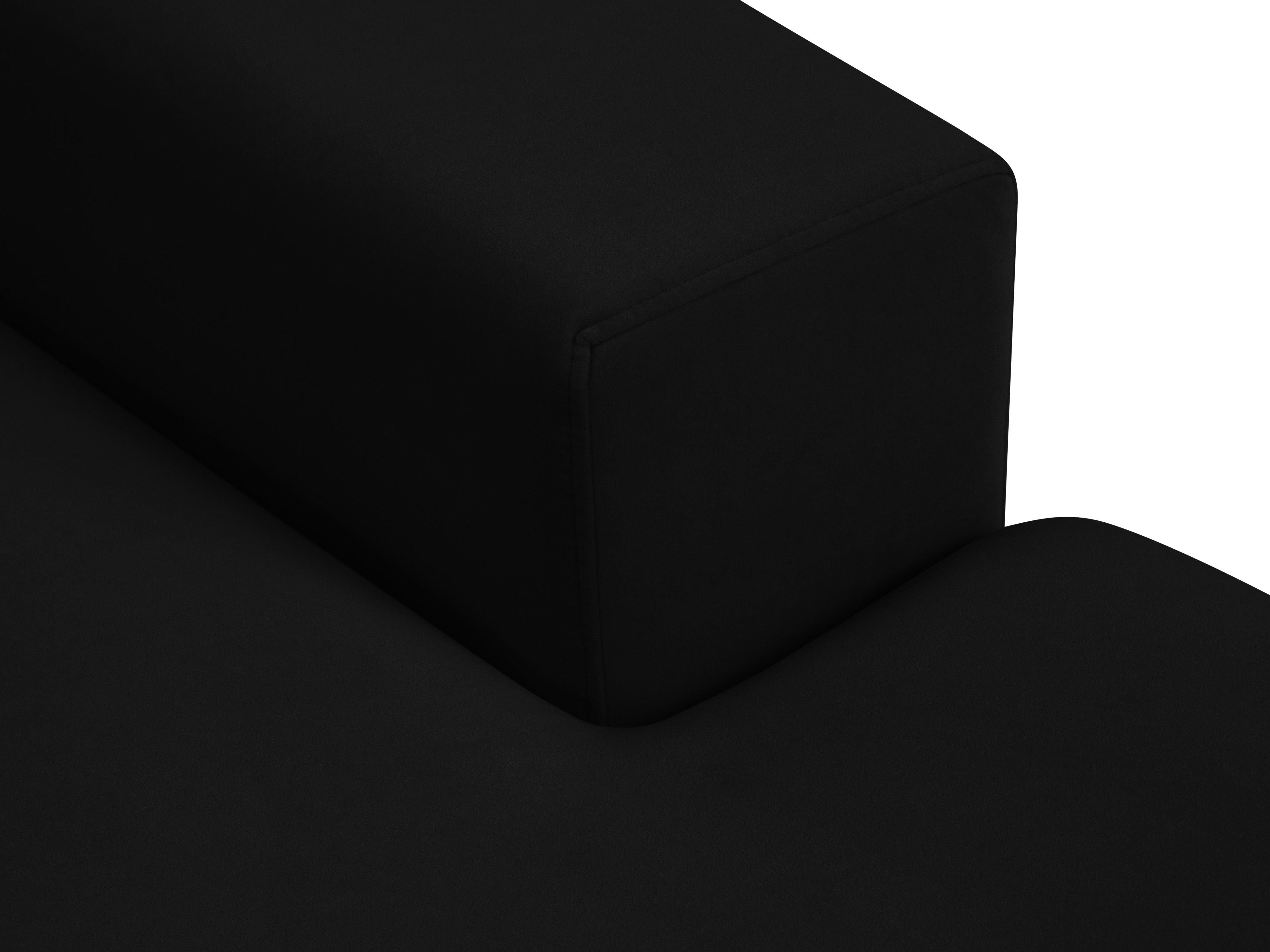Narożnik aksamitny prawostronny HEBE czarny Mazzini Sofas Eye on Design