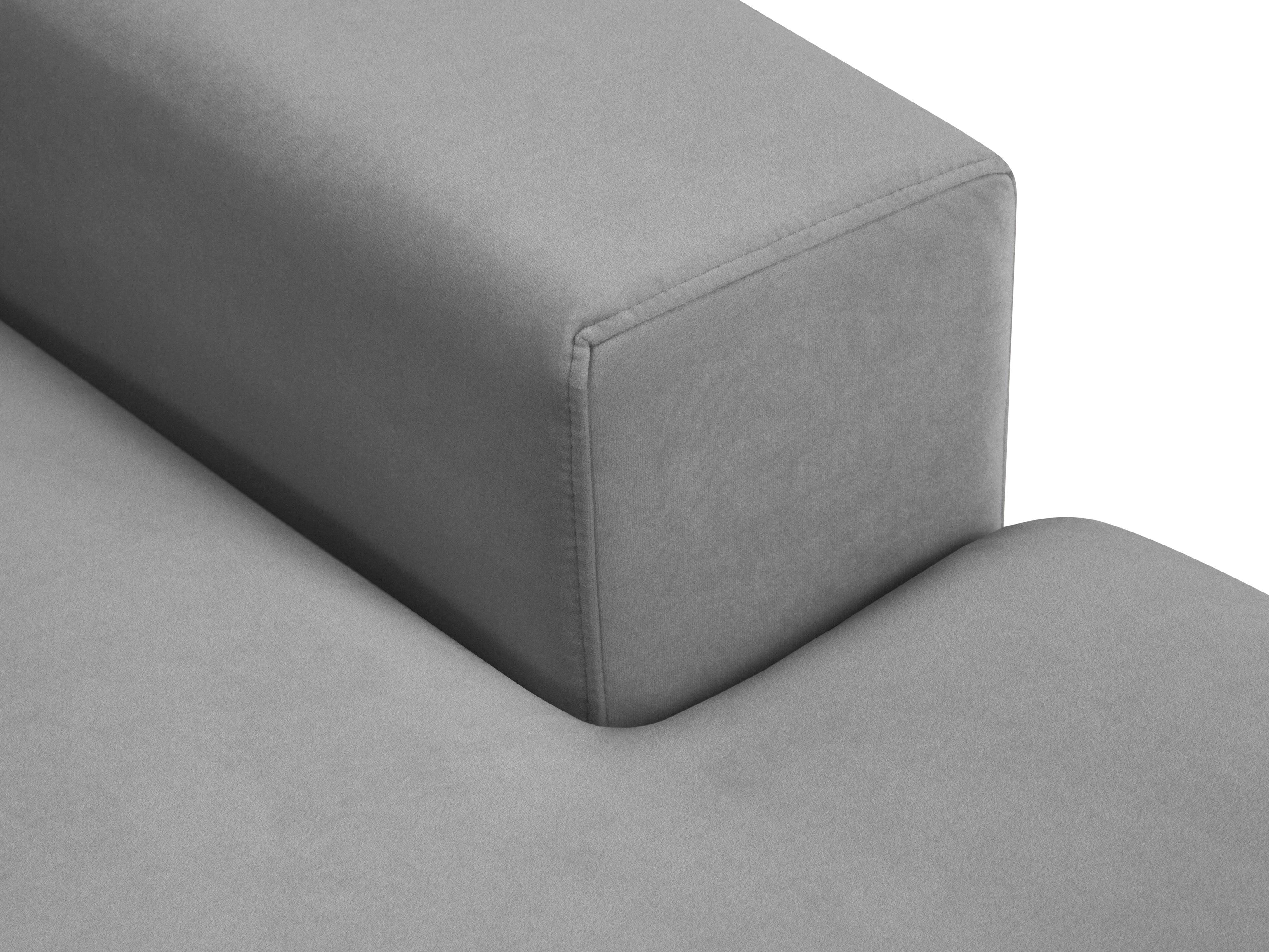 Narożnik aksamitny prawostronny HEBE szary Mazzini Sofas Eye on Design