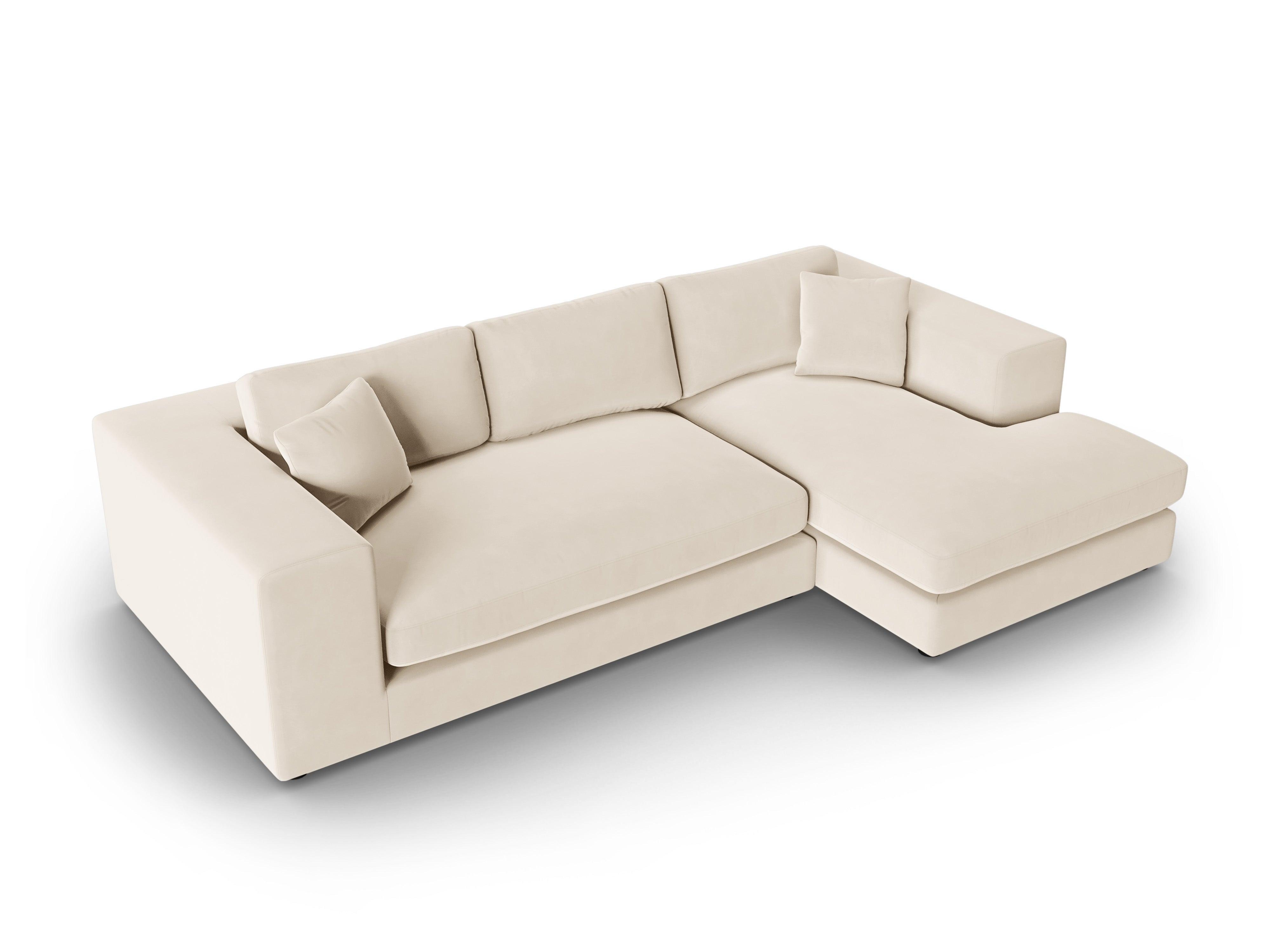 Narożnik aksamitny prawostronny TENDANCE beżowy CXL by Christian Lacroix Eye on Design