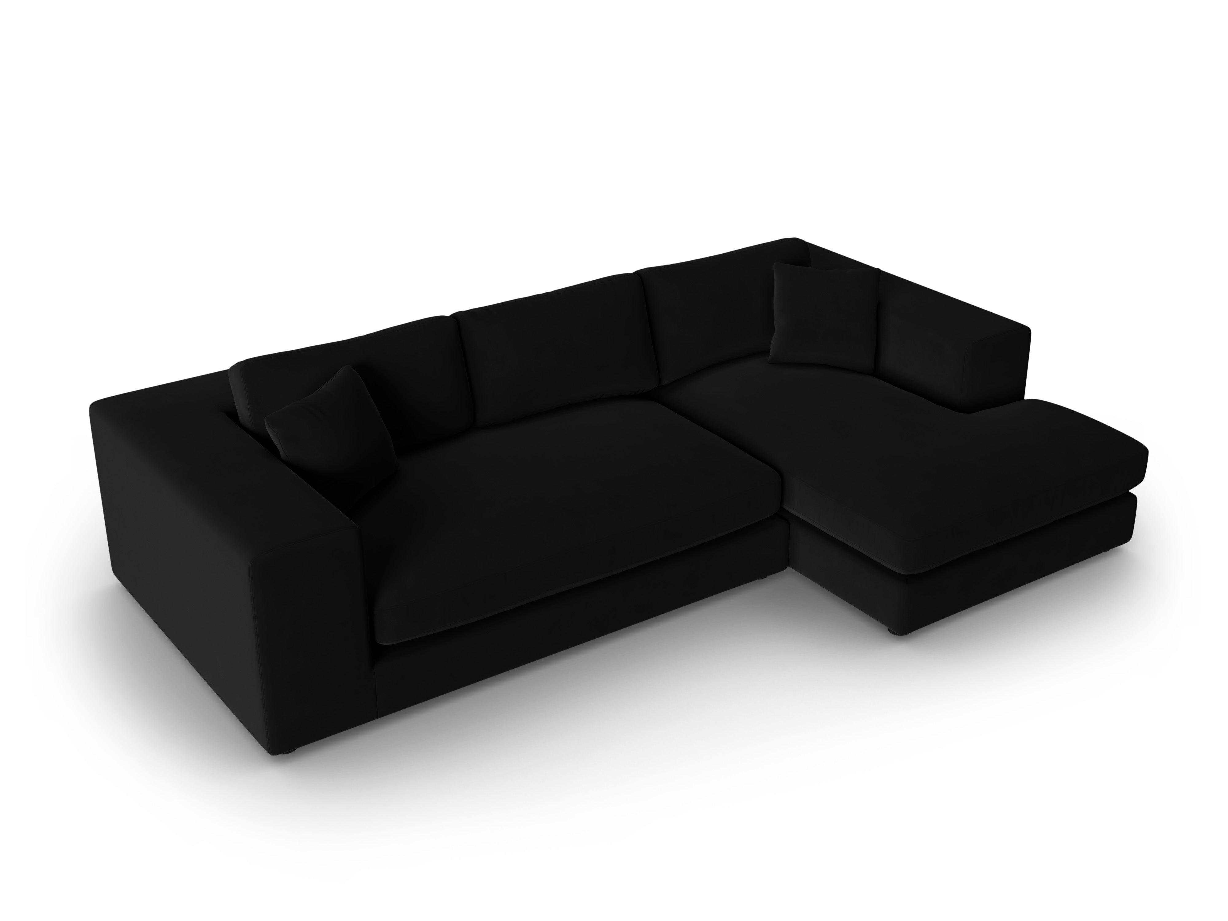 Narożnik aksamitny prawostronny TENDANCE czarny CXL by Christian Lacroix Eye on Design