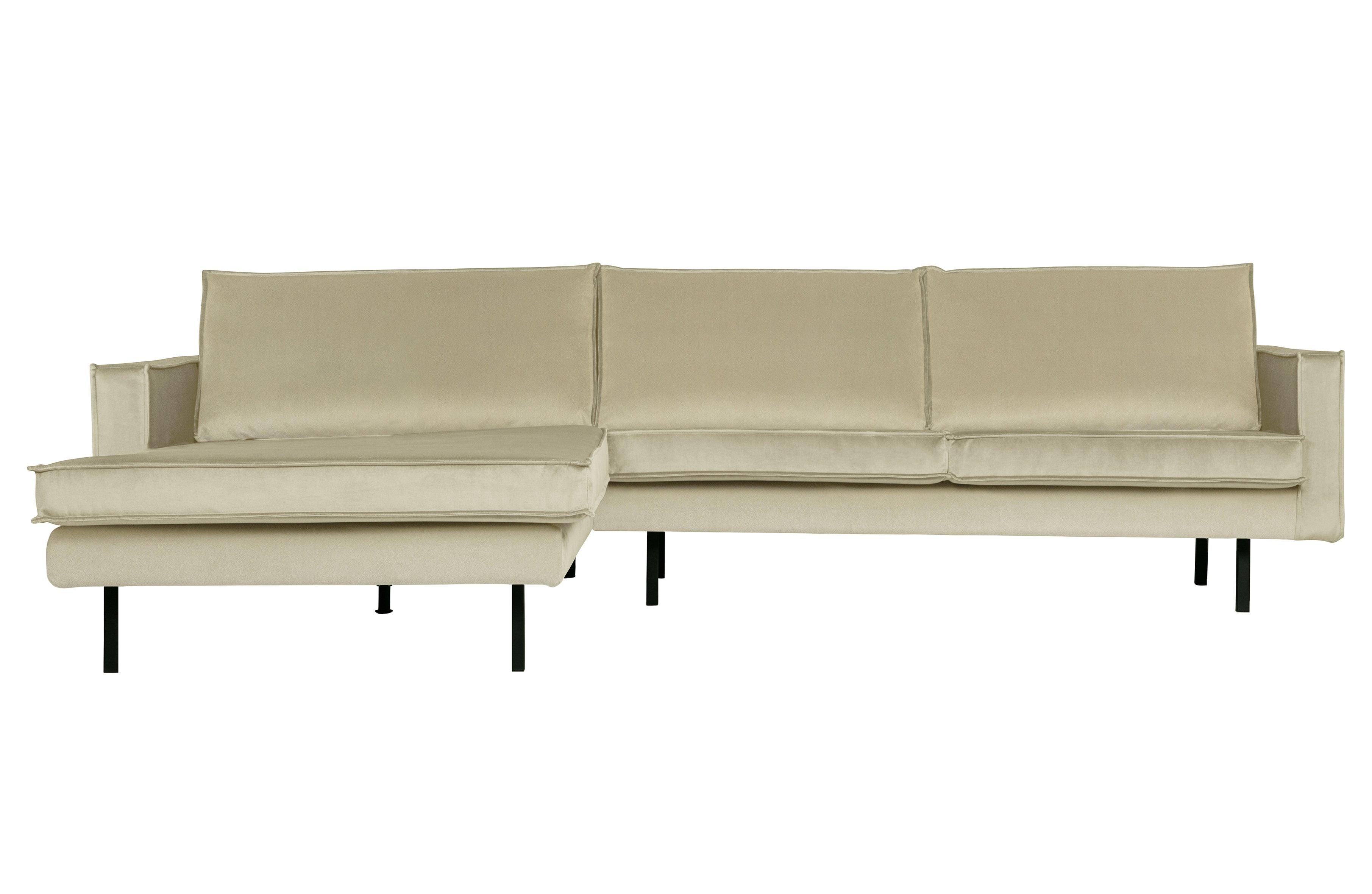 Narożnik lewostronny aksamitny RODEO pistacjowy – Woood