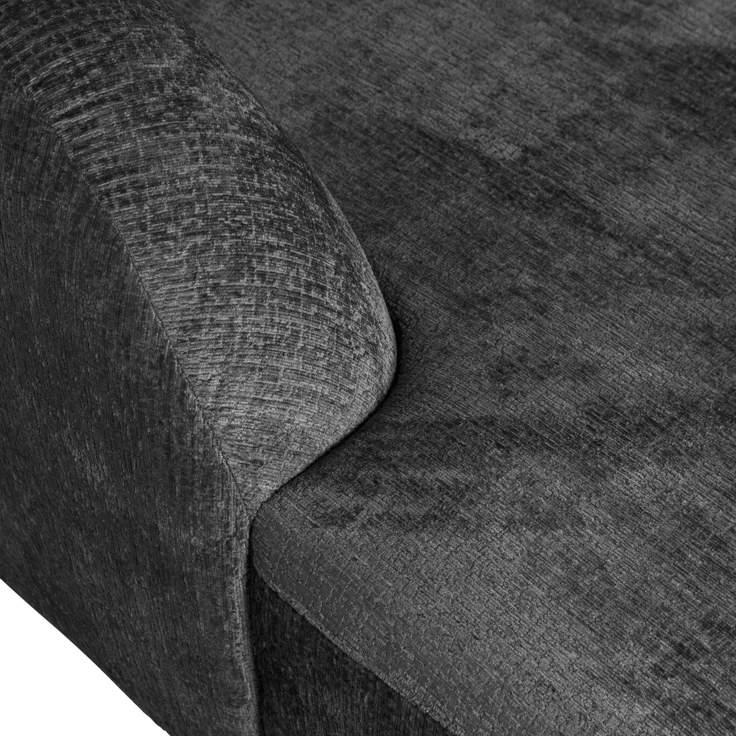 Narożnik lewostronny aksamitny SLOPING ciemnoszary Be Pure Eye on Design