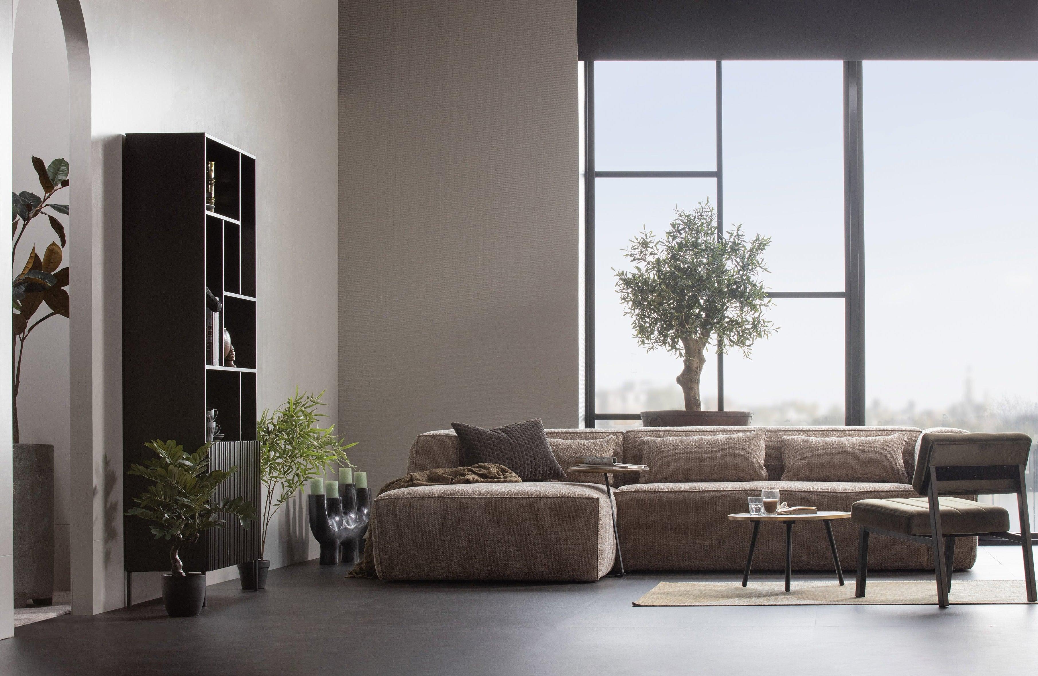 Left-facing BEAN corner sofa in sandy beige