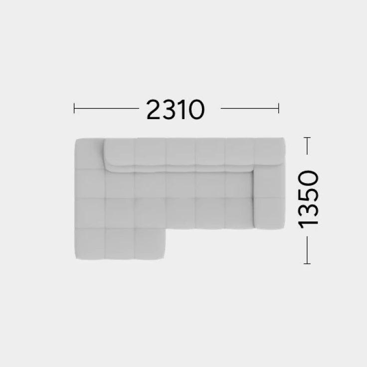 Narożnik lewostronny CHLOE Rosanero 231x135 cm Grupa 0 Eye on Design