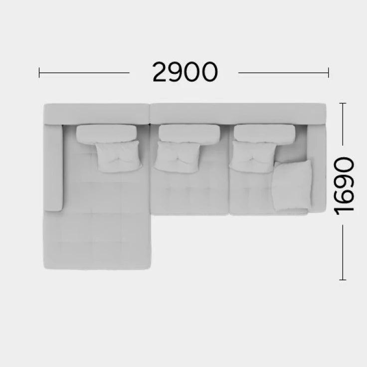 Narożnik lewostronny FLABBY Rosanero 290x169 cm Grupa 0 Eye on Design