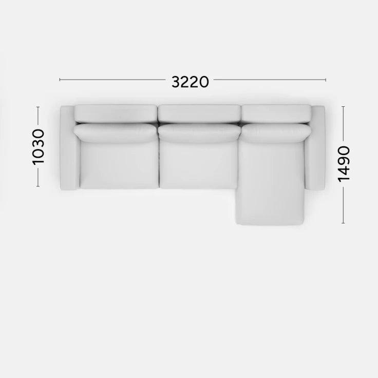 Narożnik lewostronny LENA Rosanero 322x103x149 cm Grupa 0 Eye on Design