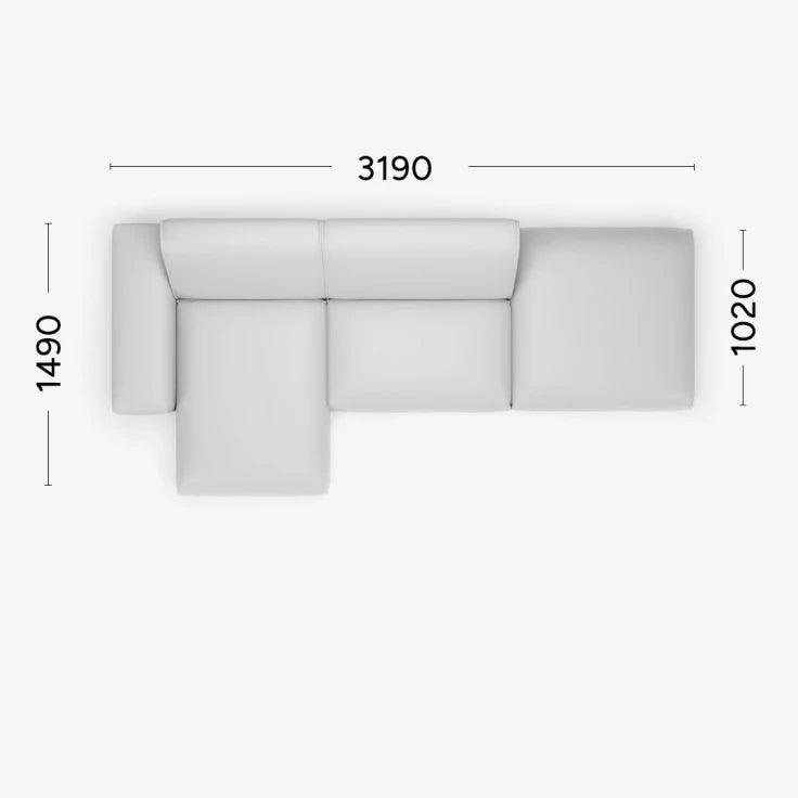 Narożnik lewostronny MOOD Rosanero 319x149x102 cm Grupa 0 Eye on Design