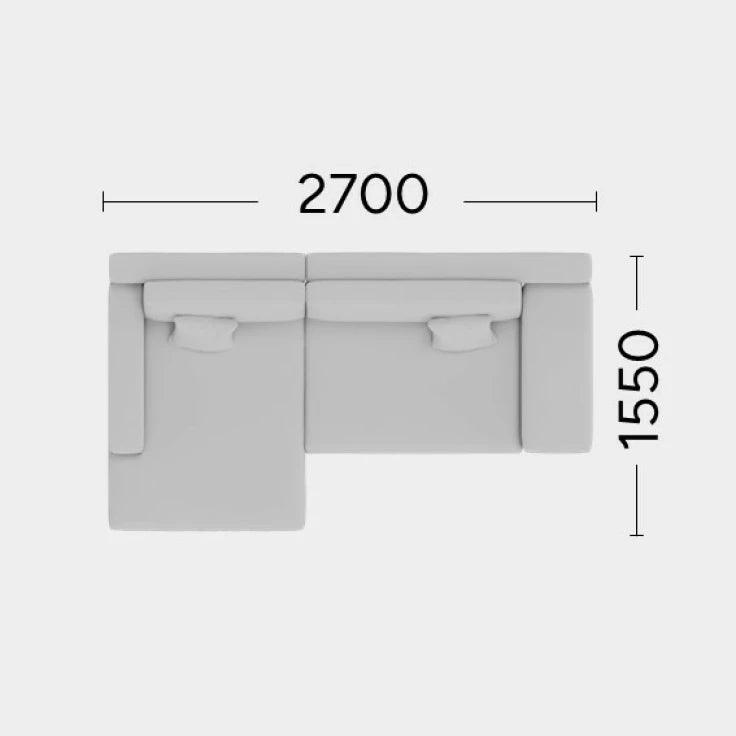 Narożnik lewostronny MYSTIC Rosanero 270x155 cm Grupa 0 Eye on Design