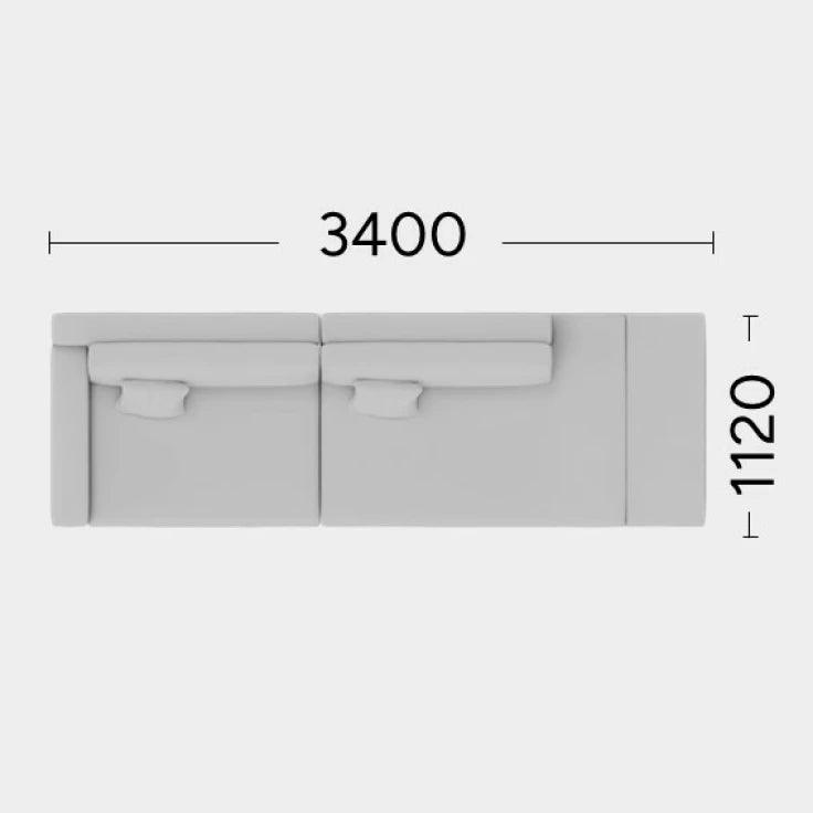 Narożnik lewostronny MYSTIC Rosanero 340x112 cm Grupa 0 Eye on Design