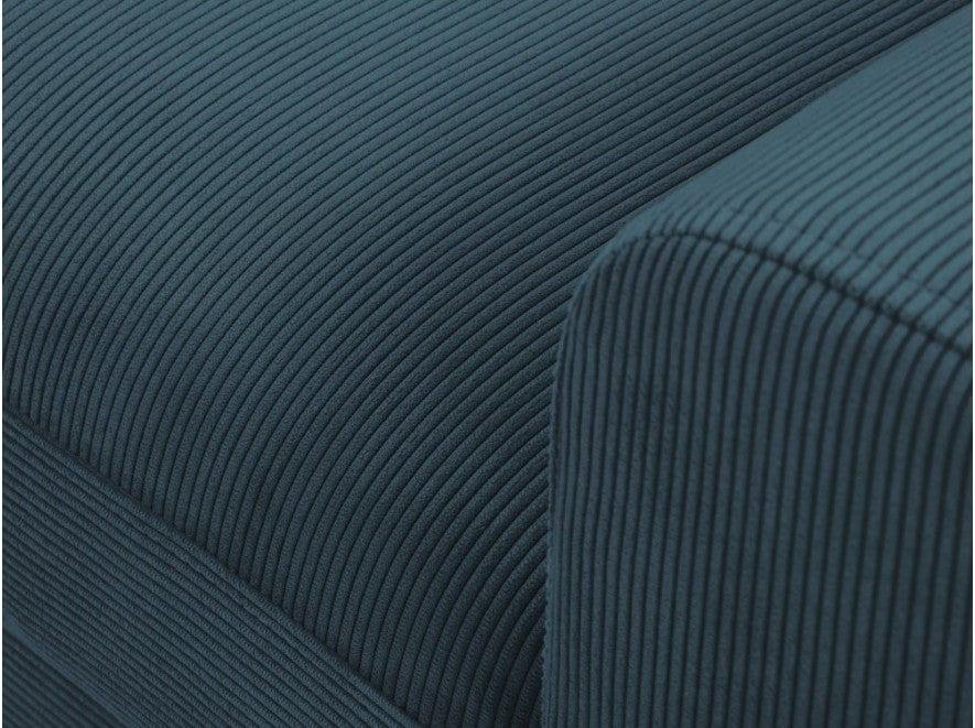 Narożnik lewostronny sztruksowy z funkcją spania KYOTO ciemnoniebieski Cosmopolitan Design Eye on Design