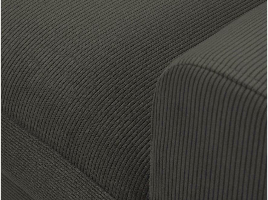 Narożnik lewostronny sztruksowy z funkcją spania KYOTO czarny Cosmopolitan Design Eye on Design