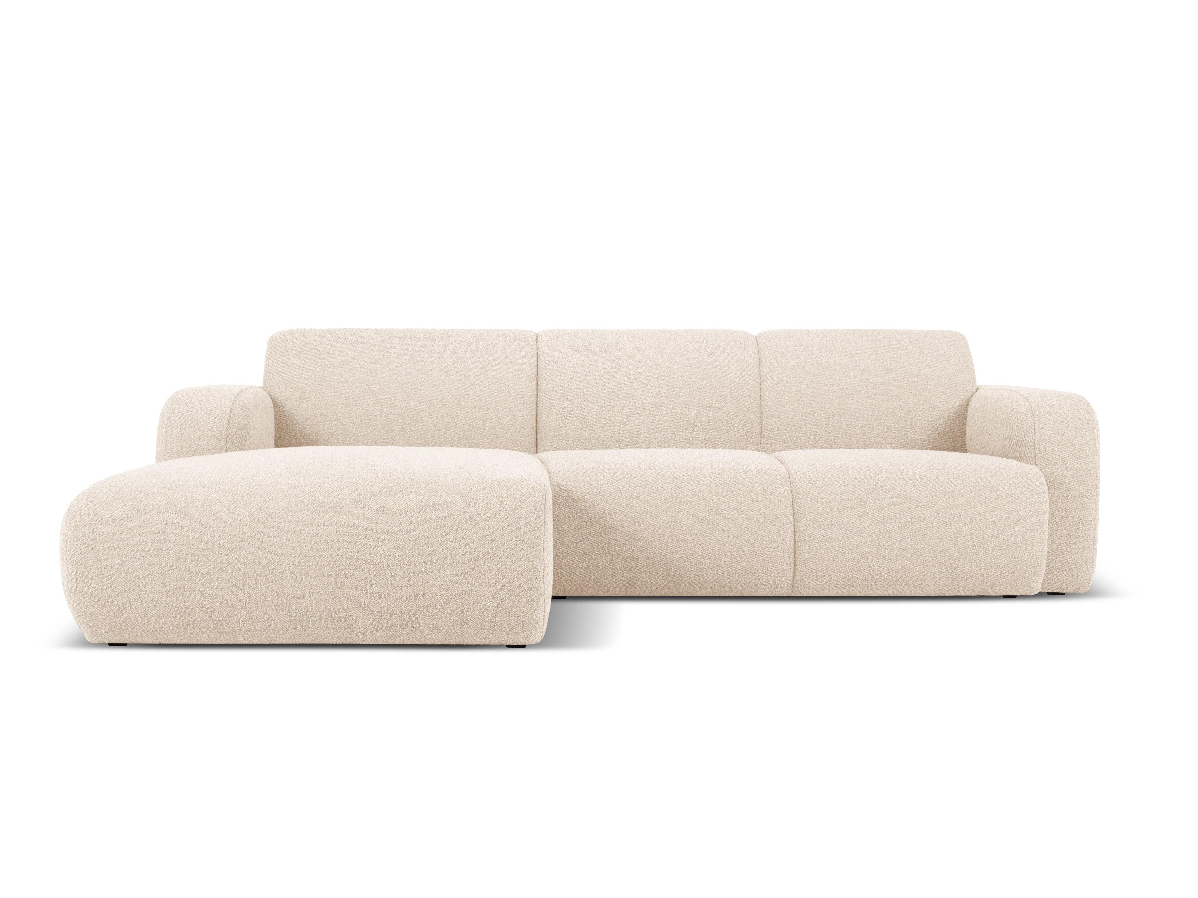 Narożnik lewostronny w tkaninie boucle 4-osobowy LOLA beżowy Windsor & Co Eye on Design