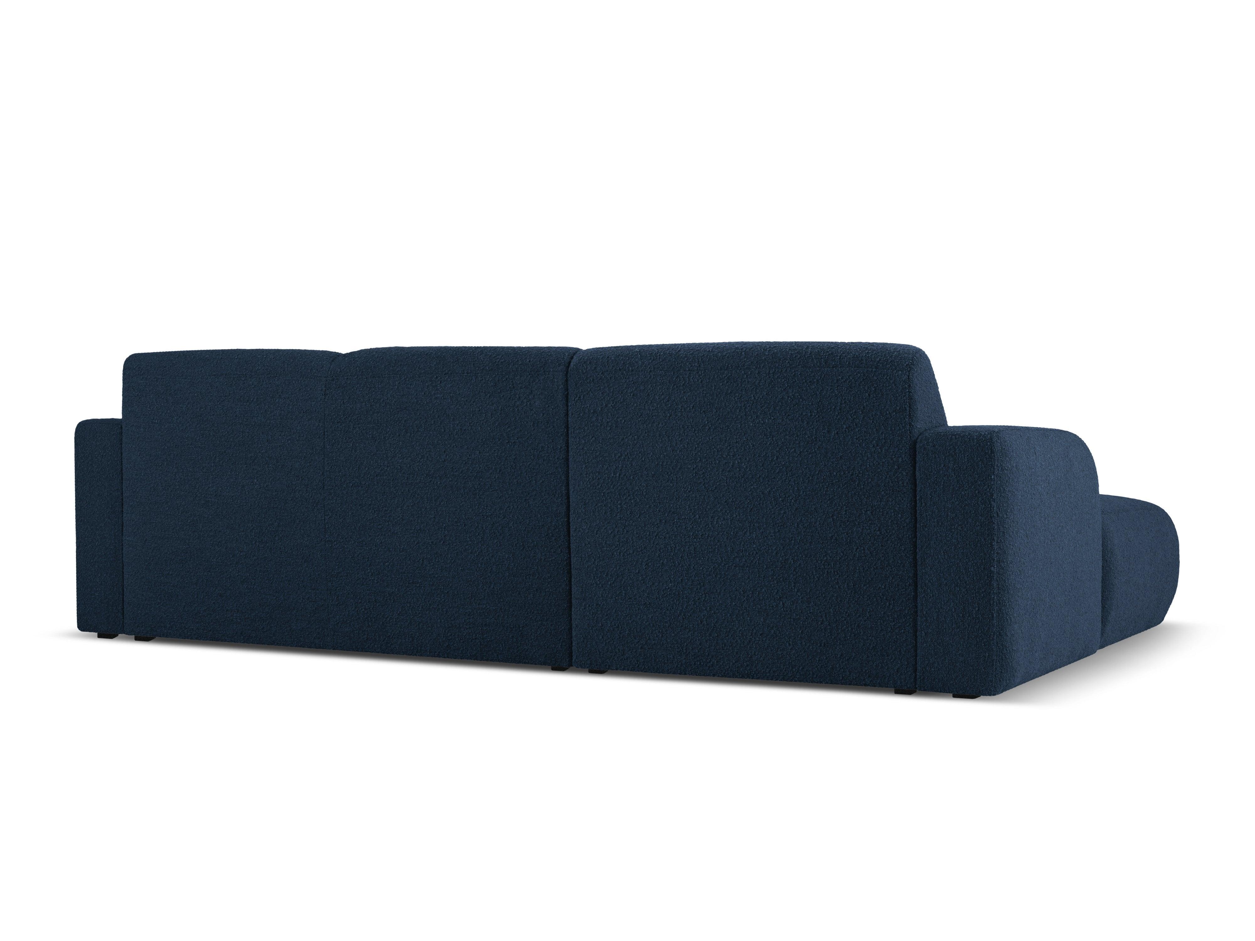 Narożnik lewostronny w tkaninie boucle 4-osobowy LOLA ciemnoniebieski Windsor & Co Eye on Design
