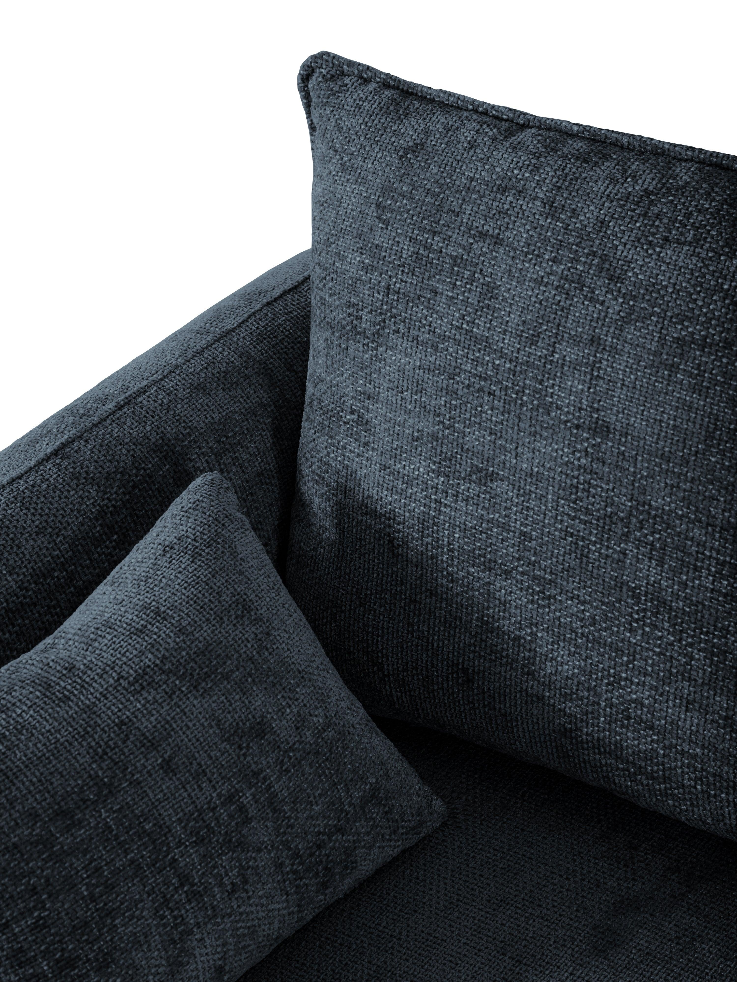 Narożnik lewostronny z funkcją spania MATERA granatowy szenil Cosmopolitan Design Eye on Design