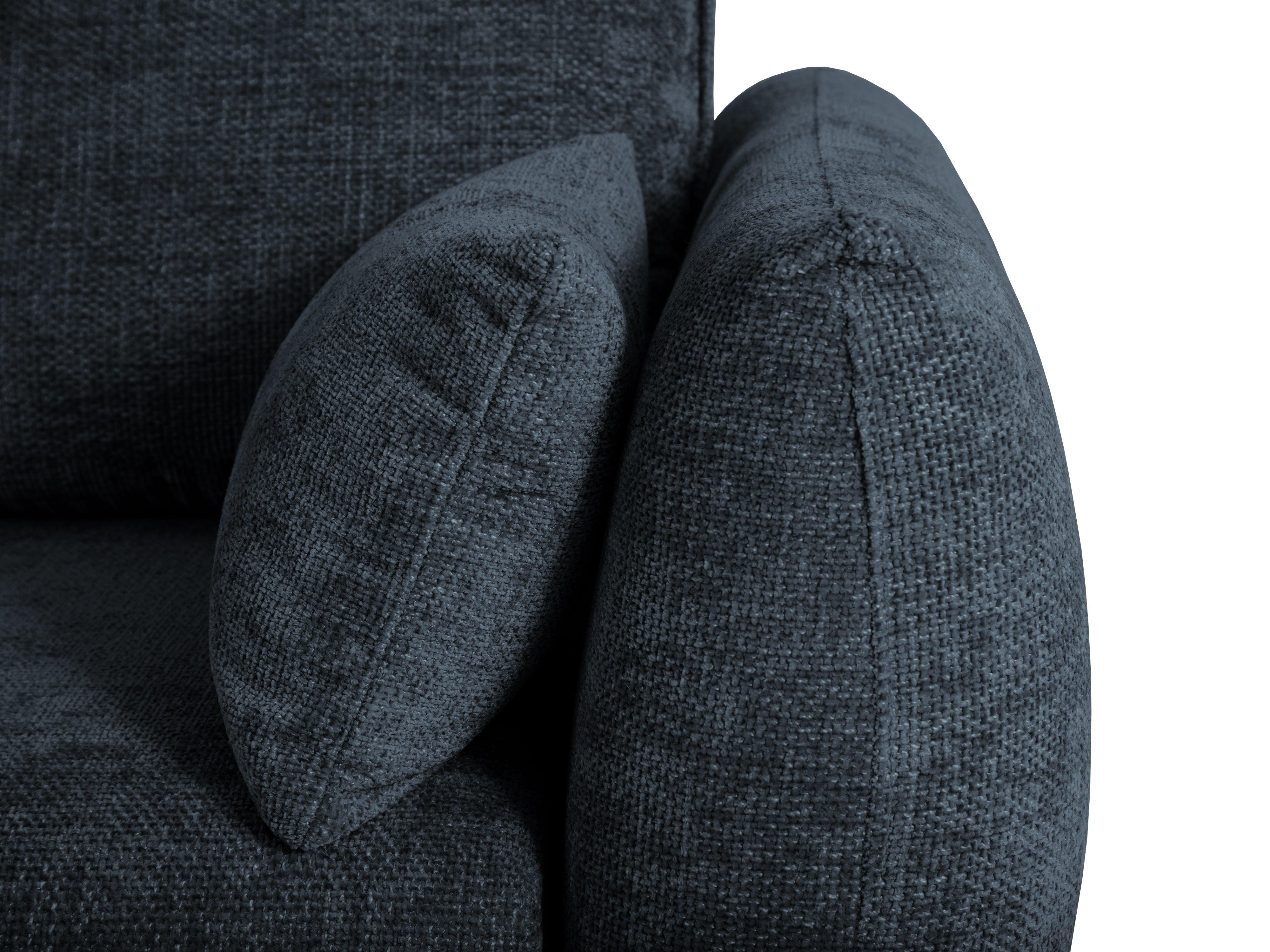 Narożnik lewostronny z funkcją spania MATERA granatowy szenil Cosmopolitan Design Eye on Design