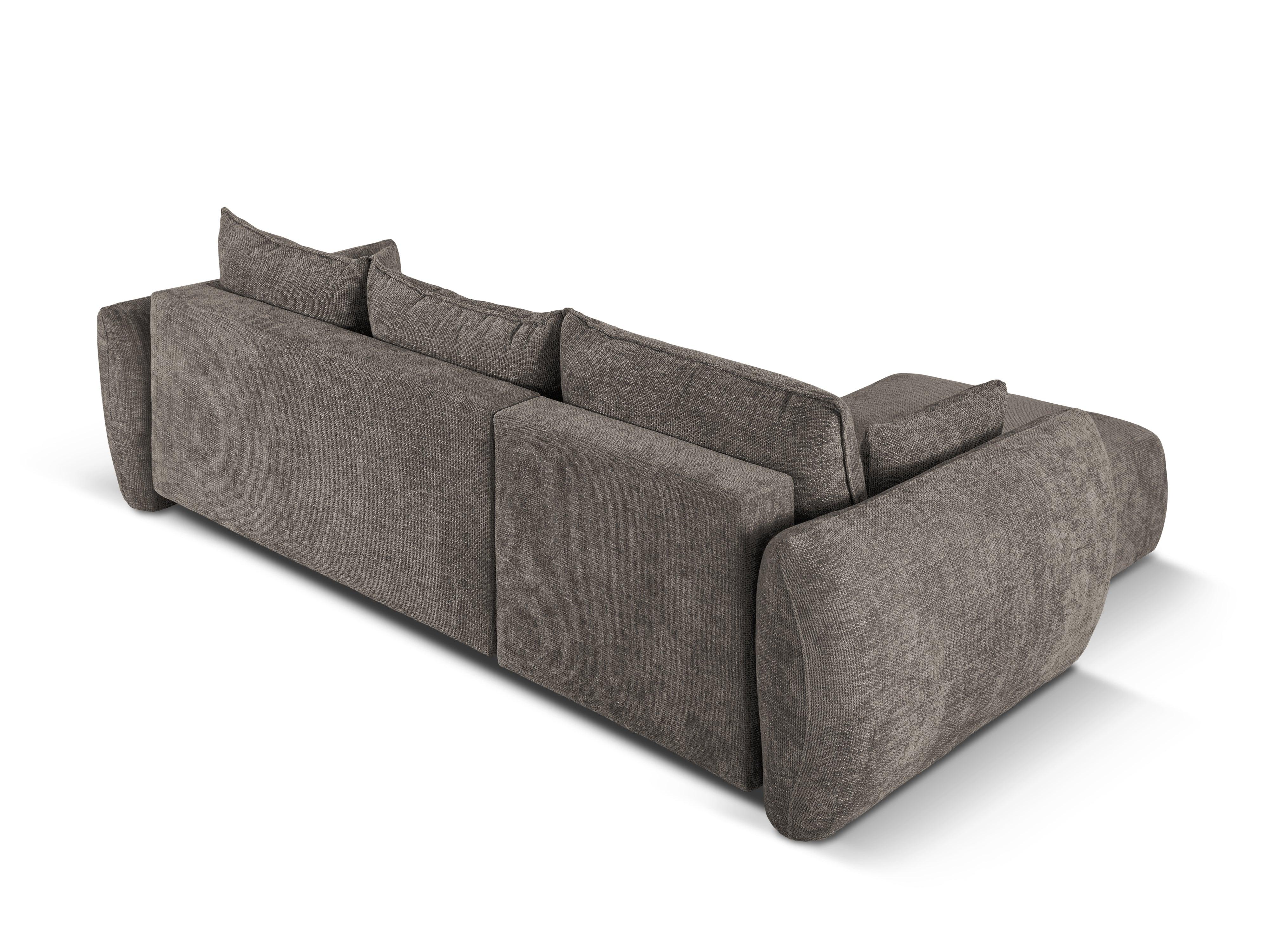 Narożnik lewostronny z funkcją spania MATERA szary szenil Cosmopolitan Design Eye on Design