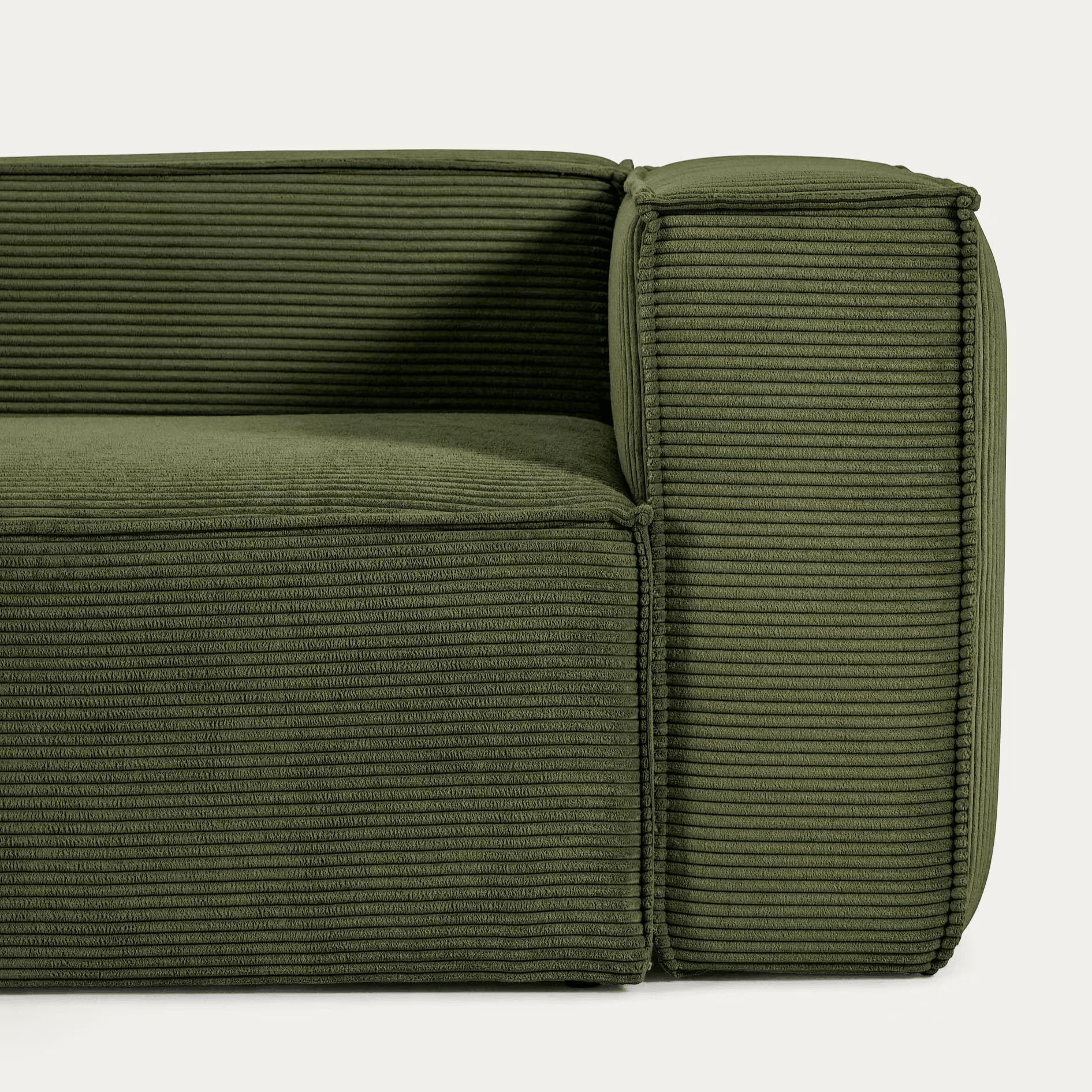 Narożnik modułowy 5-osobowy BLOK zielony sztruks La Forma Eye on Design