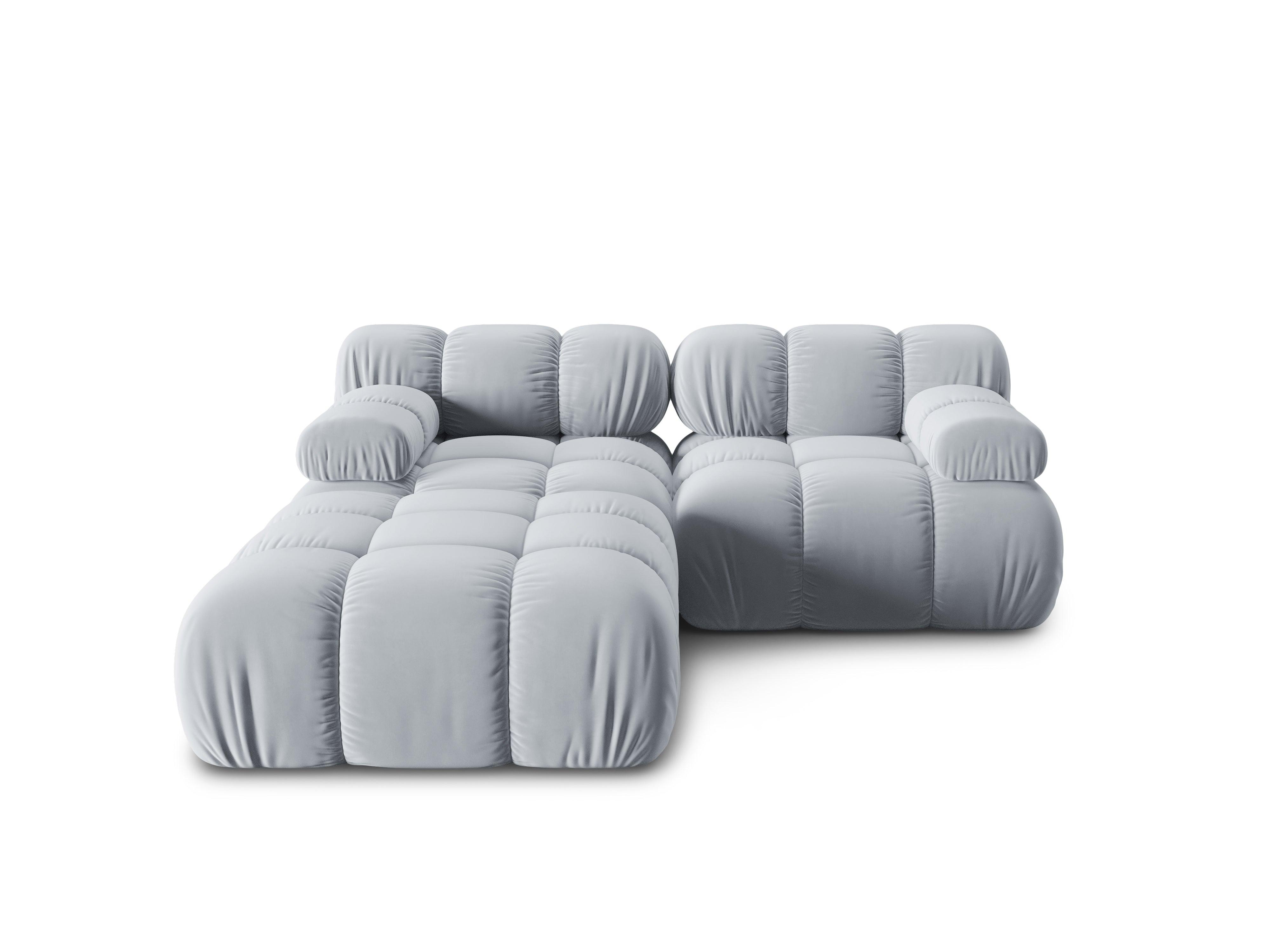 Narożnik modułowy aksamitny 3-osobowy TROPEA jasnoniebieski Milo Casa Eye on Design