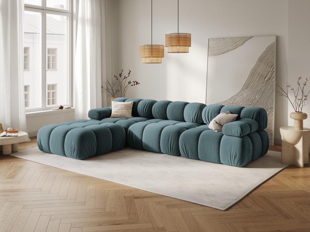 Narożnik modułowy aksamitny 4-osobowy TROPEA petrol Milo Casa Eye on Design