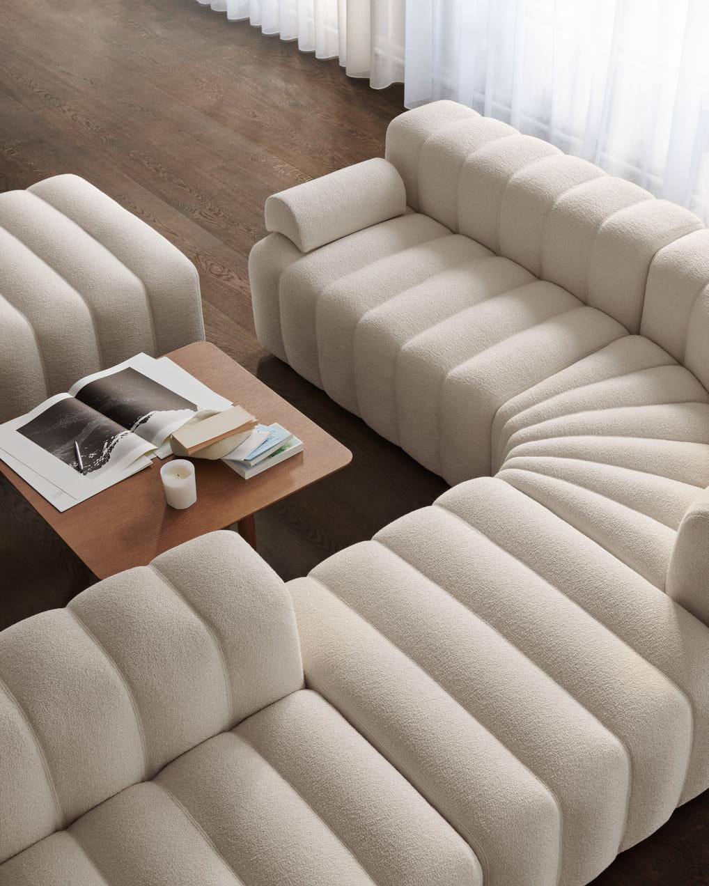 Narożnik modułowy STUDIO boucle kremowy do salonu – NORR11