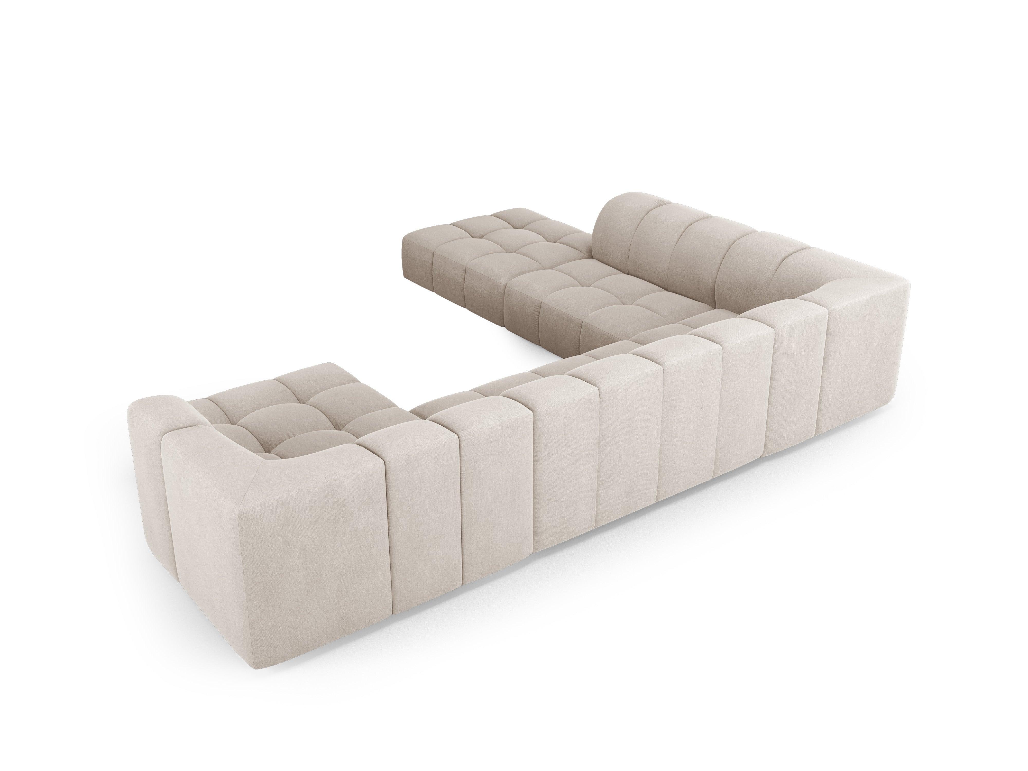 Narożnik panoramiczny lewostronny FRANCESCA beżowy szenil Milo Casa Eye on Design