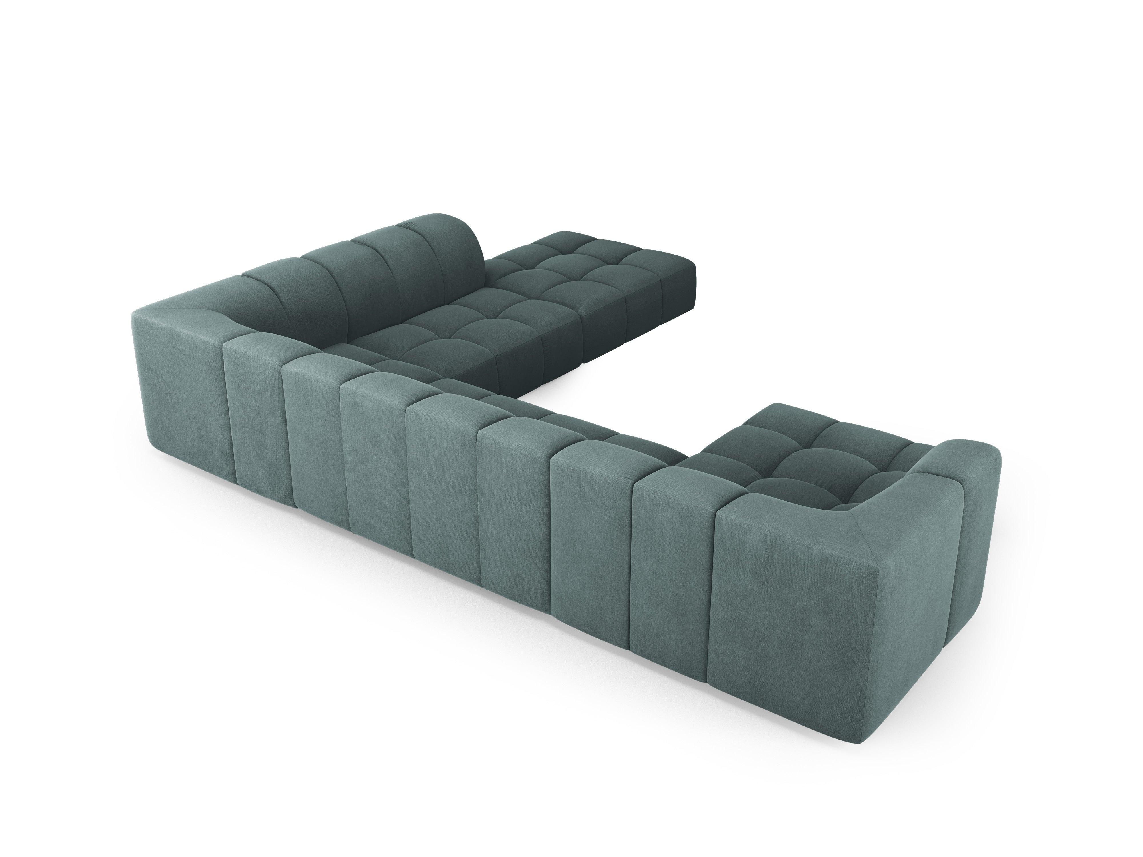 Narożnik panoramiczny prawostronny FRANCESCA morska zieleń szenil Milo Casa Eye on Design