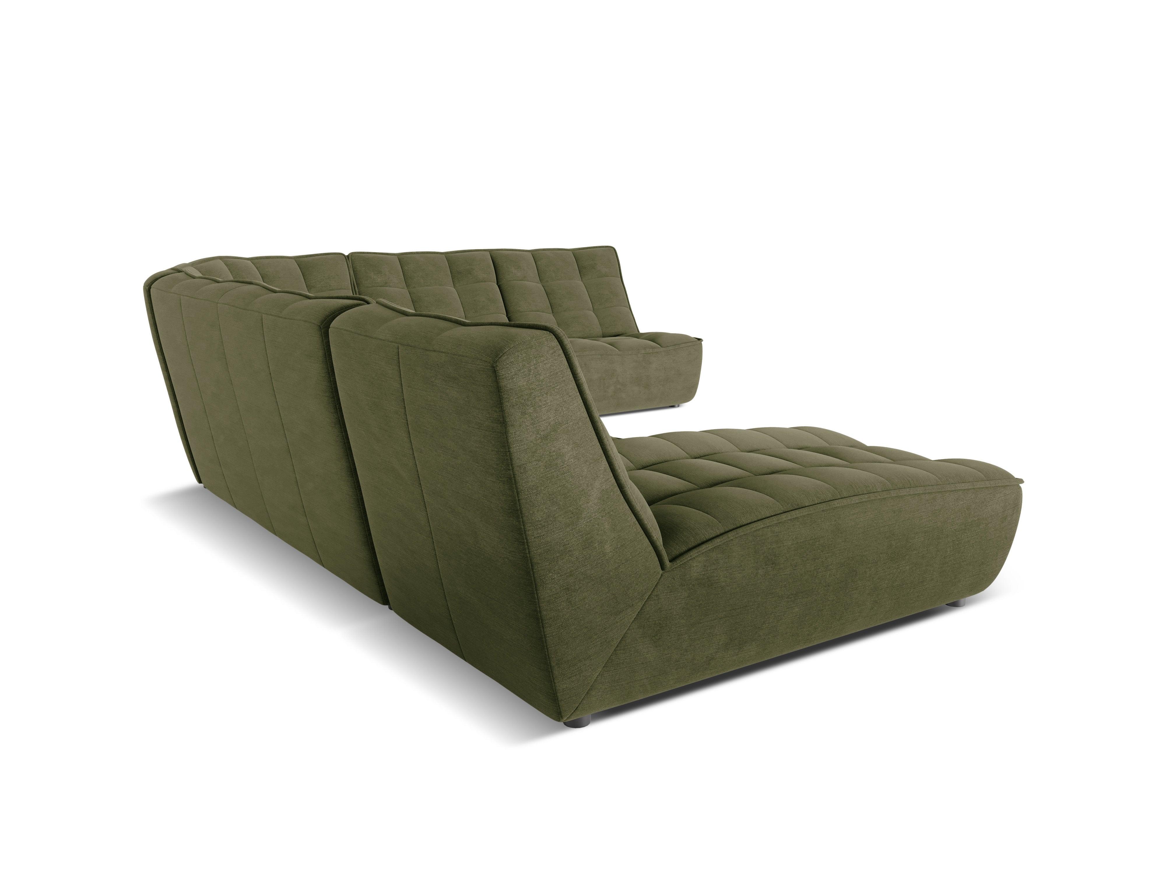 Narożnik panoramiczny prawostronny MONI zielony Maison Heritage Eye on Design