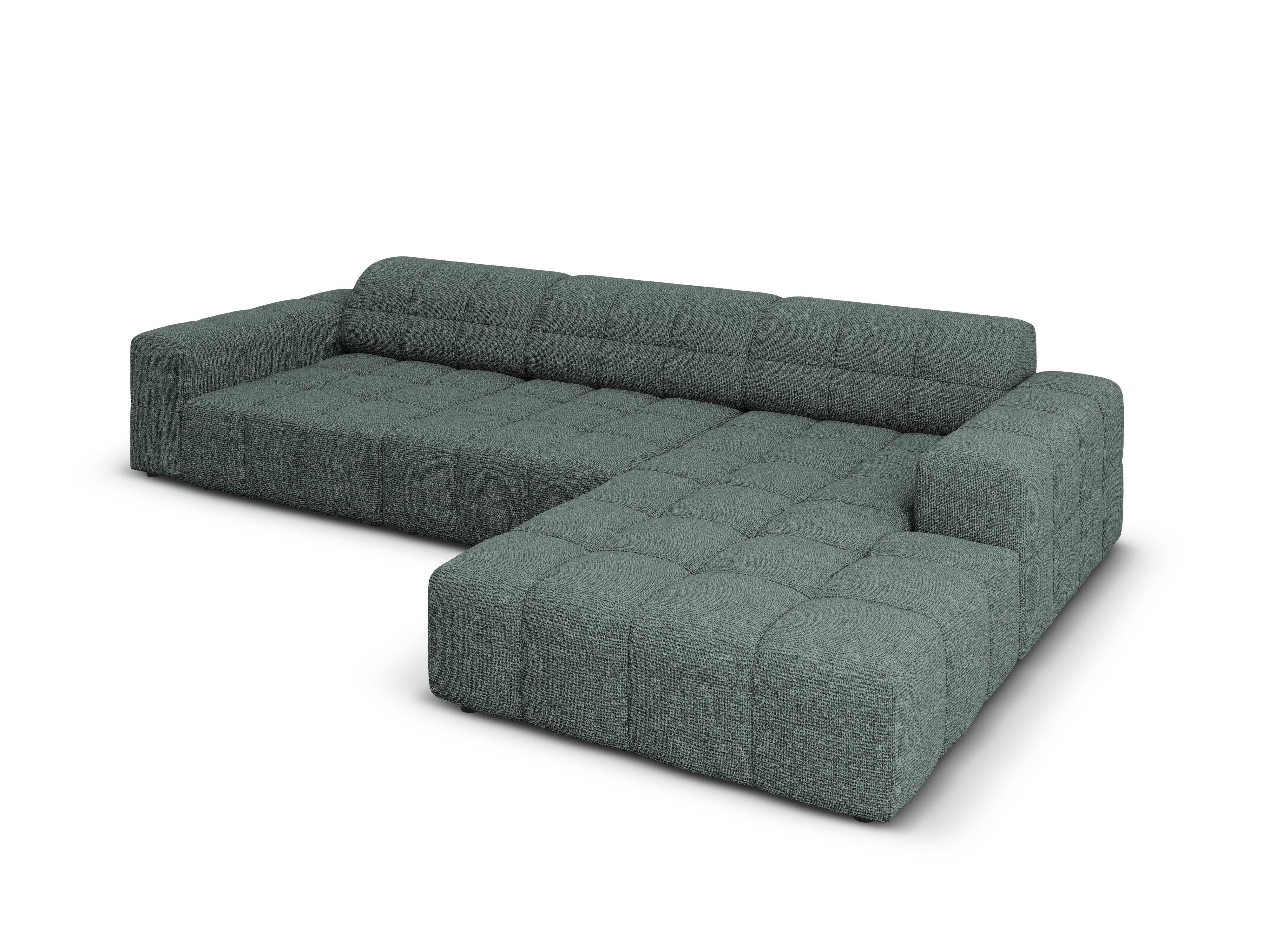 Narożnik prawostronny 4-osobowy CHICAGO petrol szenil Cosmopolitan Design Eye on Design