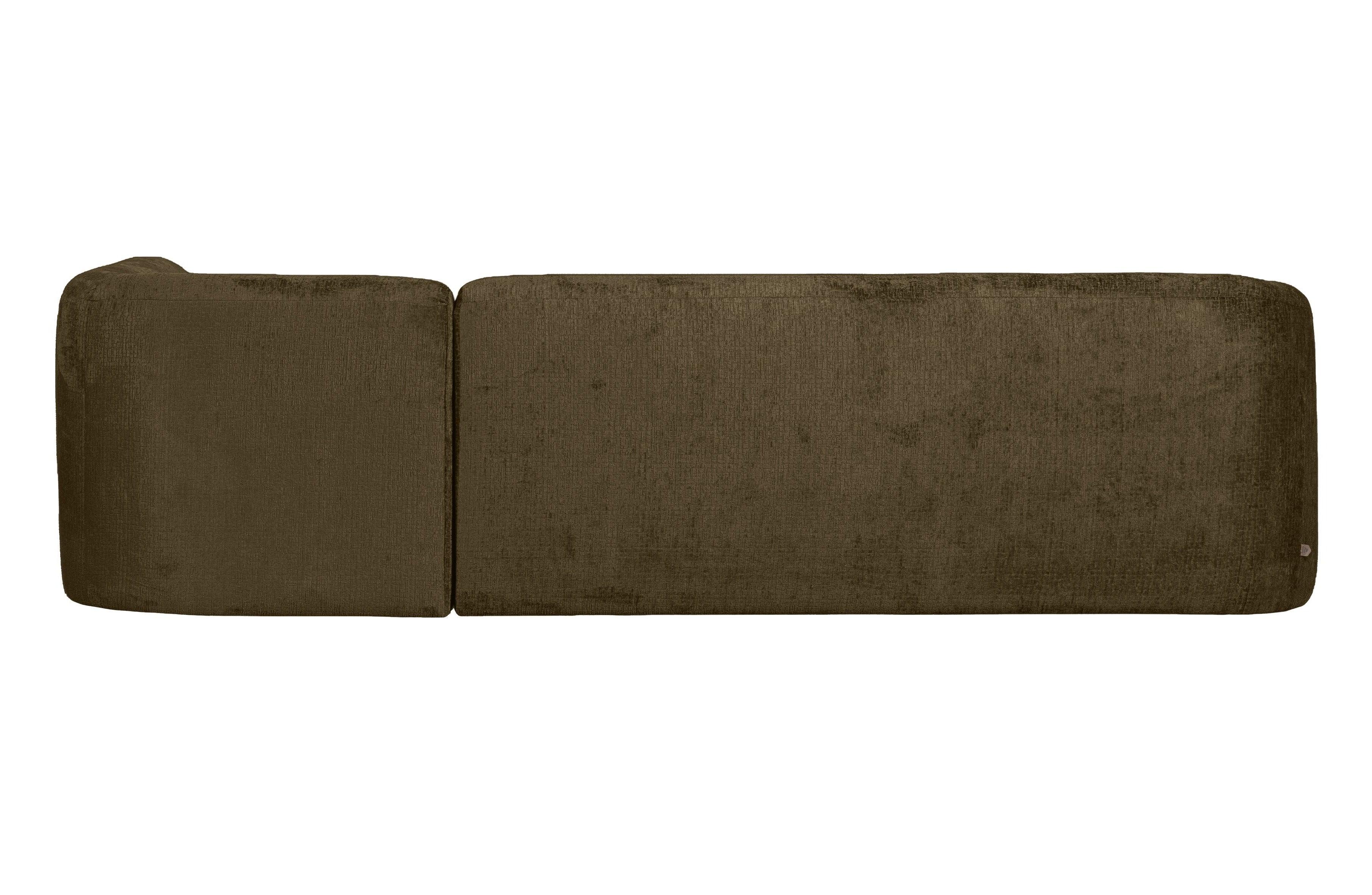 Narożnik prawostronny aksamitny SLOPING ciemnozielony Be Pure Eye on Design