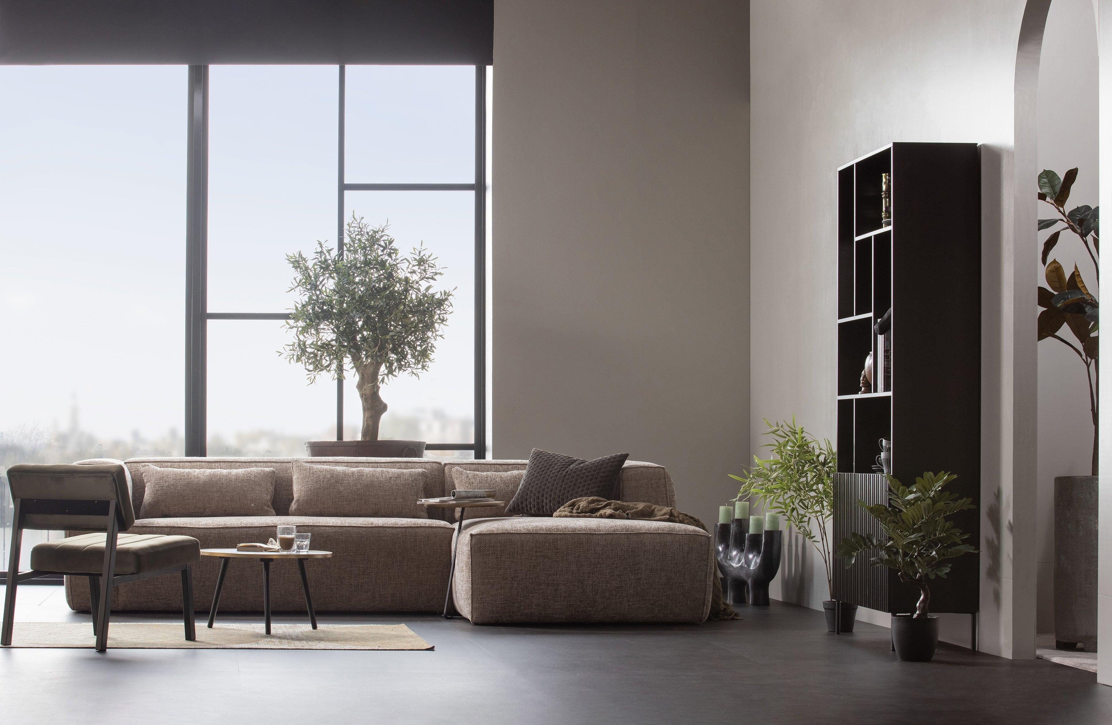 Narożnik prawostronny BEAN beżowy melanż Woood Exclusive Eye on Design