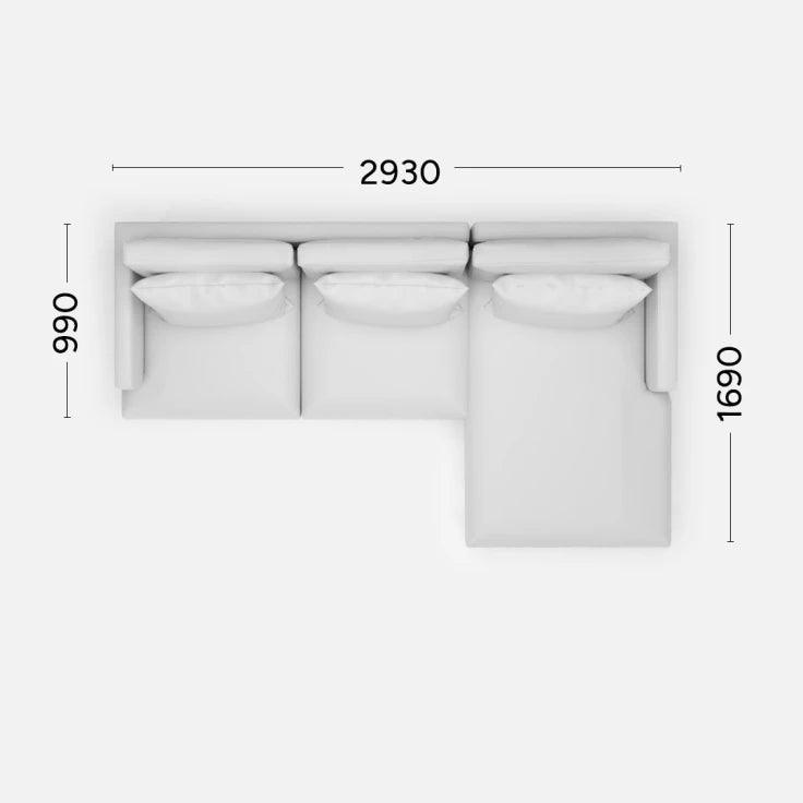 Narożnik prawostronny RIVIA – sofa narożna