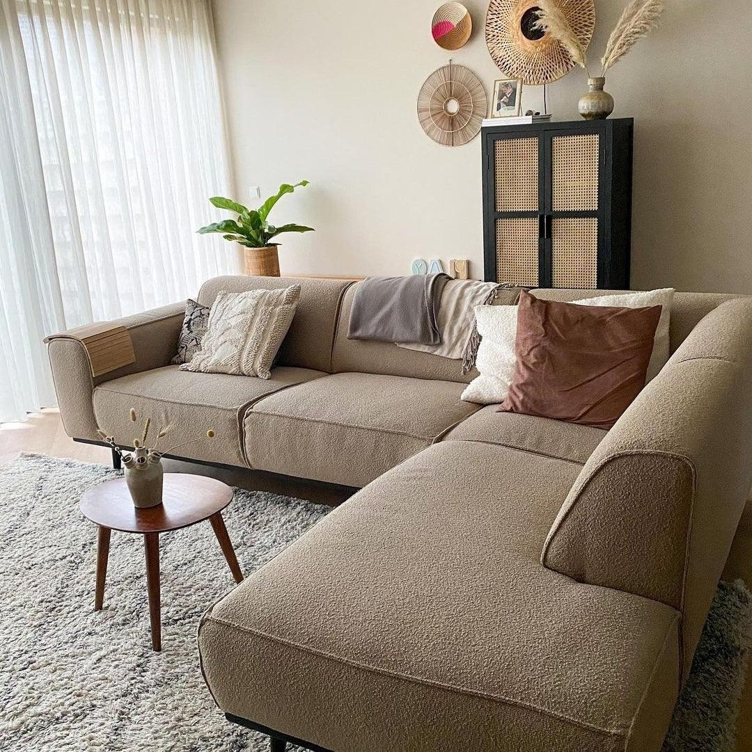 Narożnik prawostronny STATEMENT boucle miodowy Be Pure Eye on Design