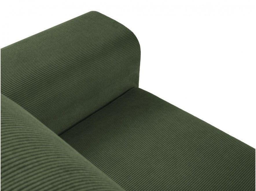 Narożnik prawostronny sztruksowy z funkcją spania KYOTO ciemnozielony Cosmopolitan Design Eye on Design