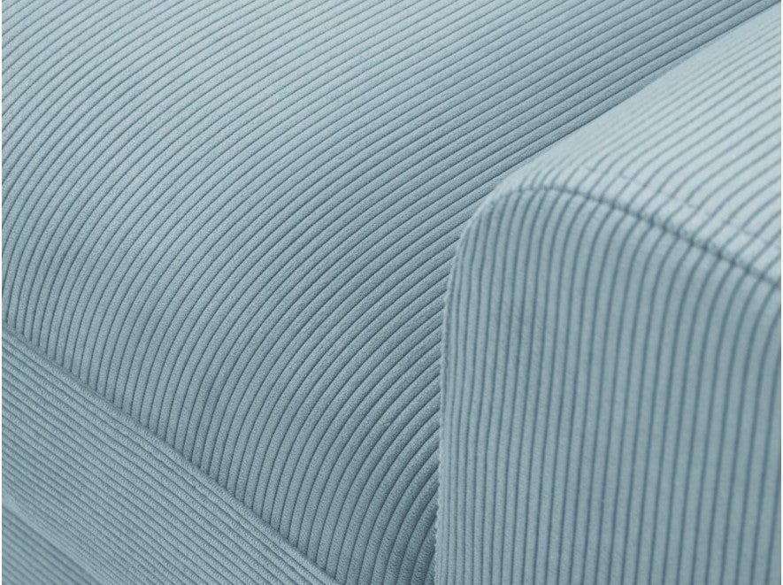 Narożnik prawostronny sztruksowy z funkcją spania KYOTO jasnoniebieski Cosmopolitan Design Eye on Design