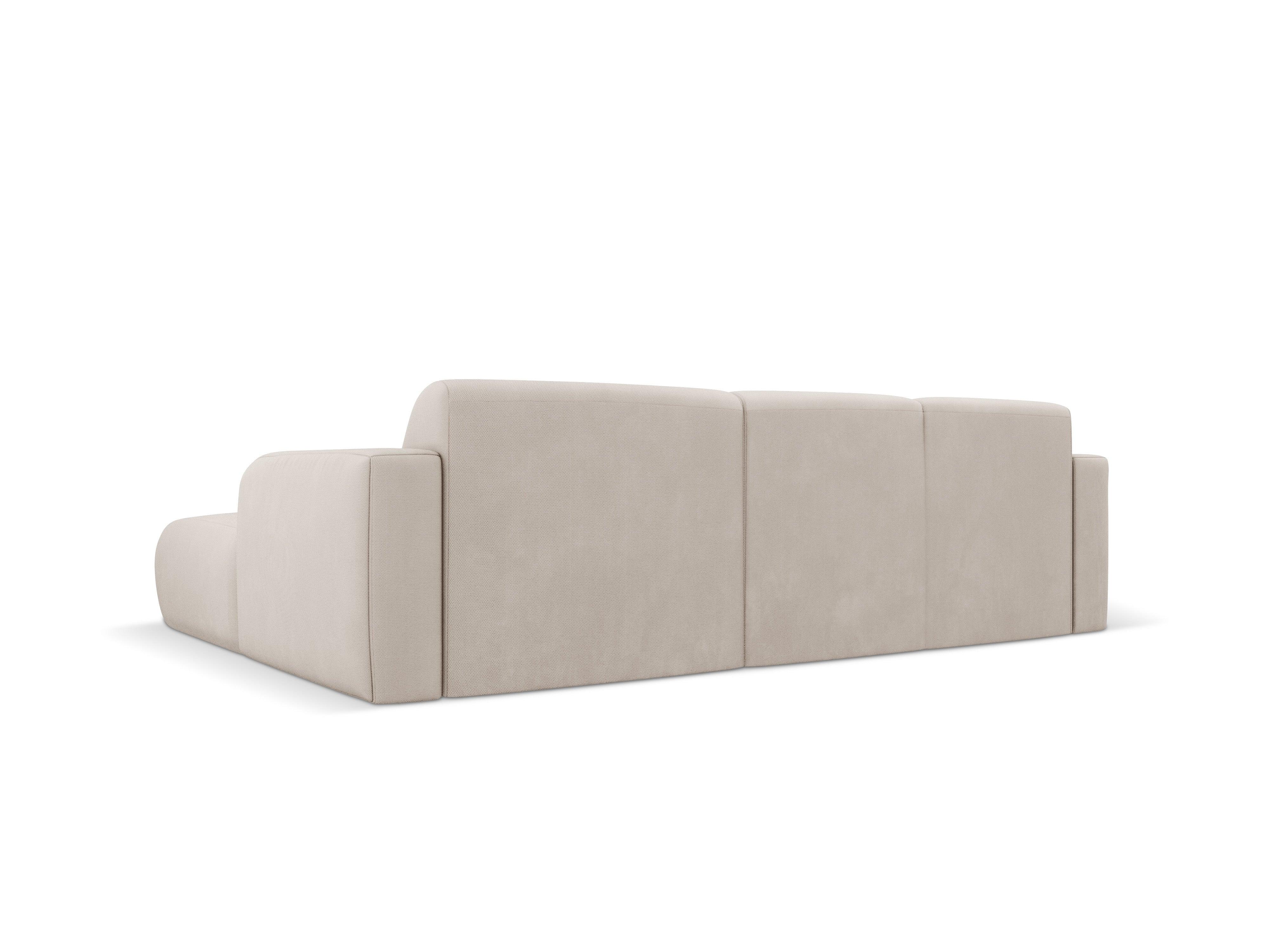 Narożnik prawostronny w tkaninie chenillowej 4-osobowy LOLA beżowy Windsor & Co Eye on Design