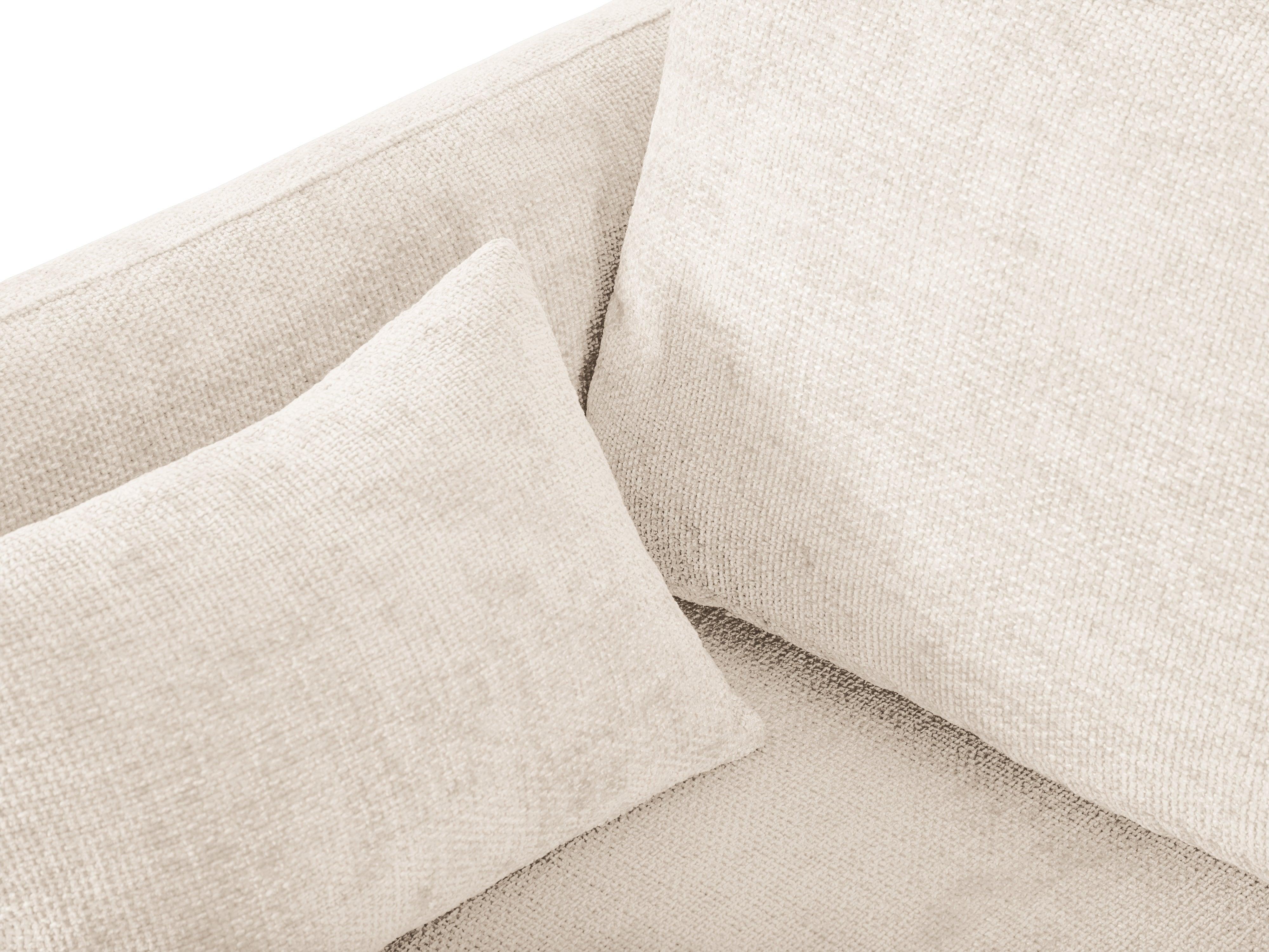 Narożnik prawostronny z funkcją spania MATERA jasnobeżowy szenil Cosmopolitan Design Eye on Design