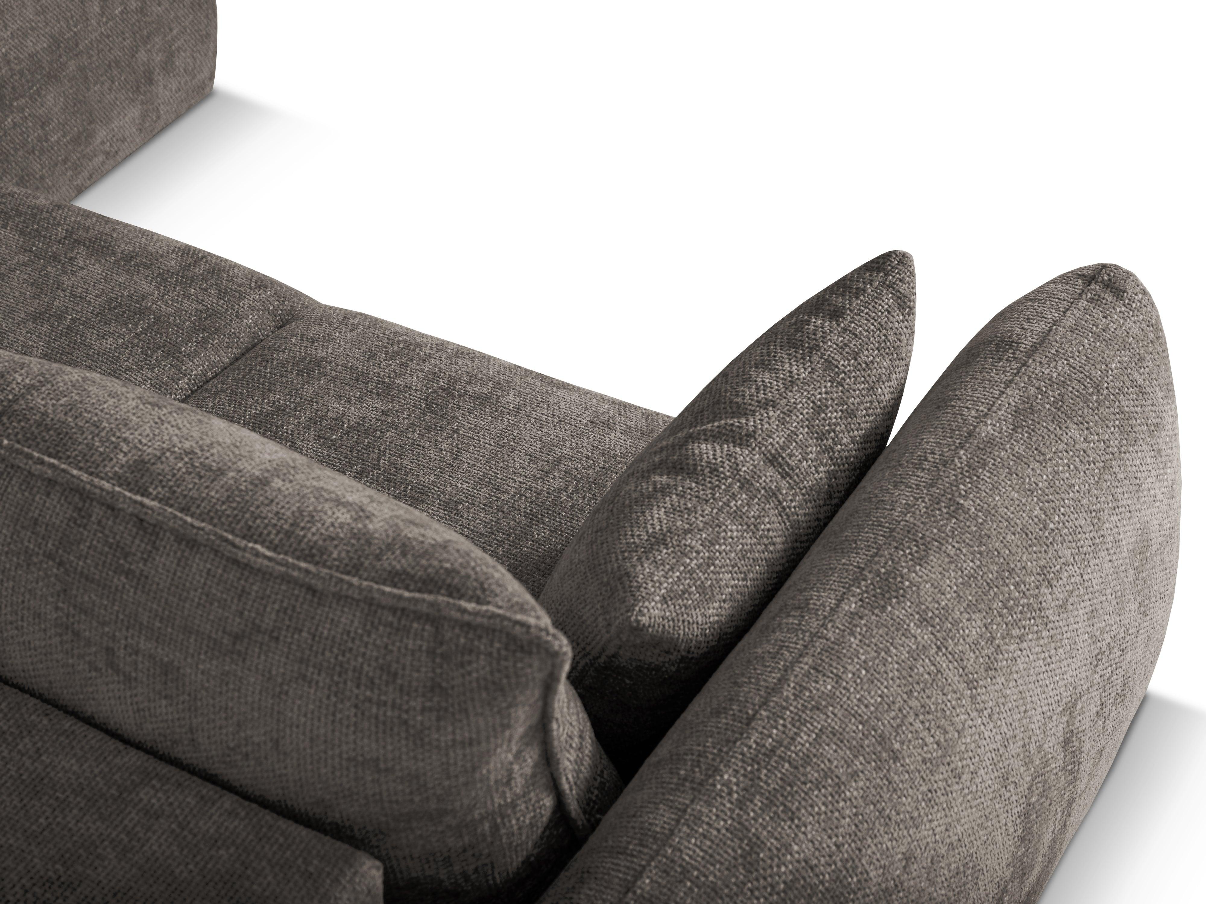 Narożnik prawostronny z funkcją spania MATERA szary szenil Cosmopolitan Design Eye on Design