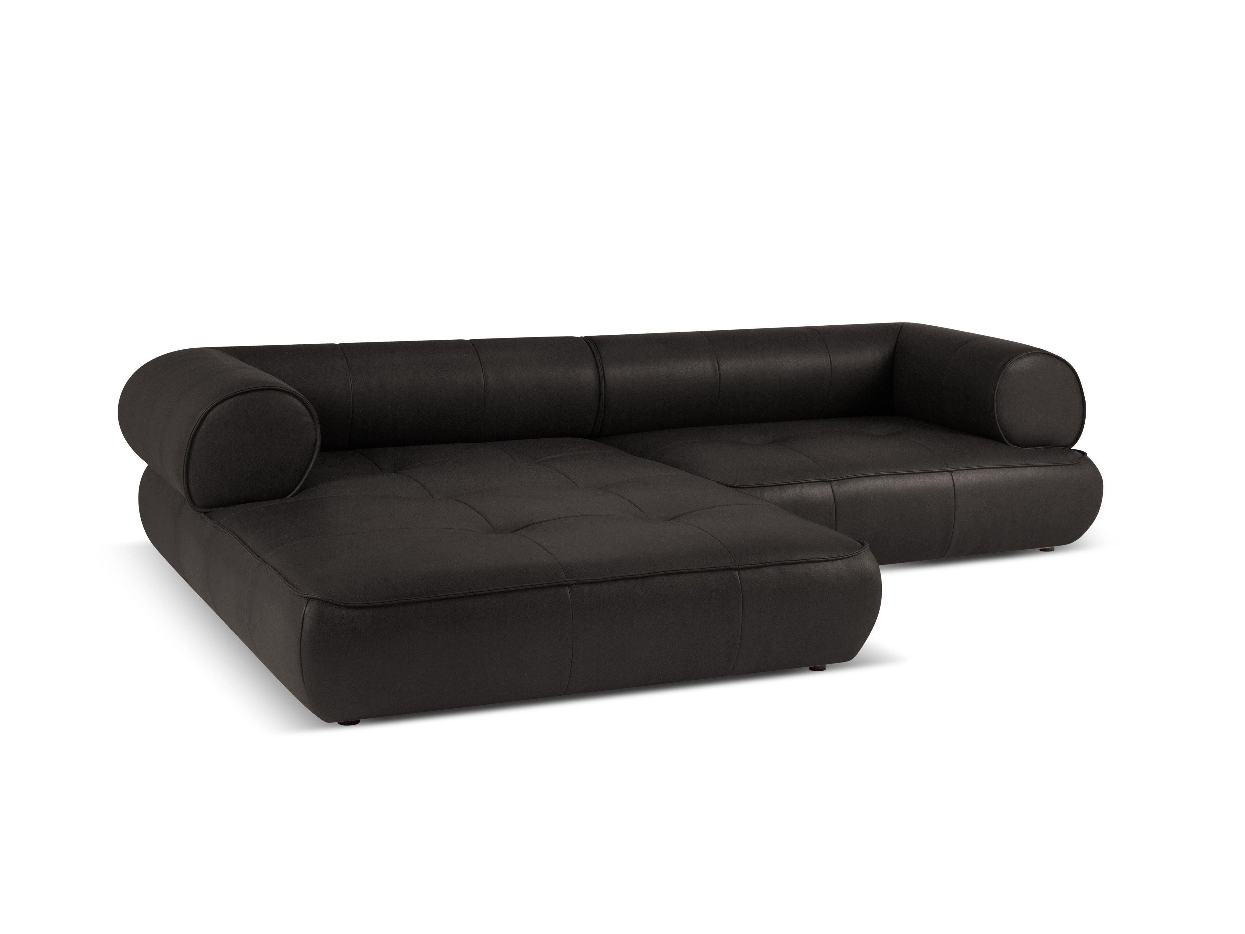 Narożnik skórzany lewostronny LILY czarny Maison Heritage Eye on Design